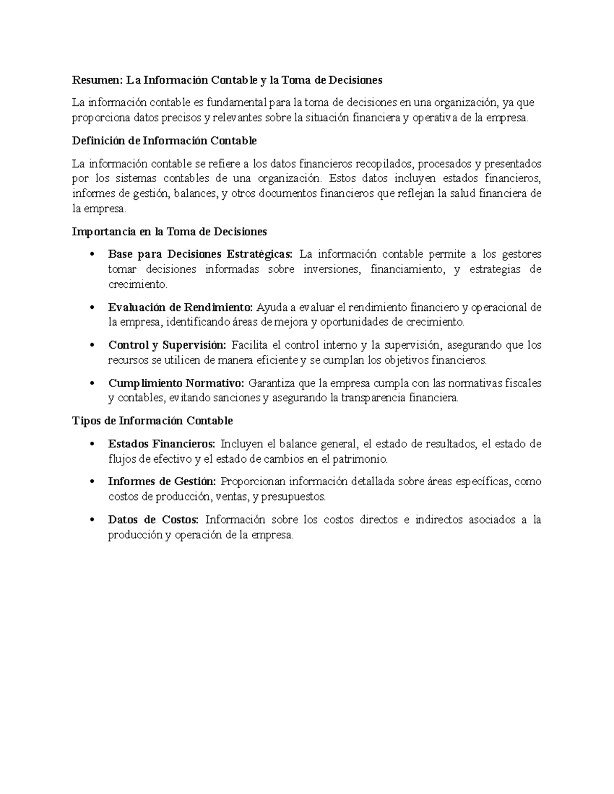 Tema II-Resumen- Información Contable y la Toma de Decisiones - Resumen ...