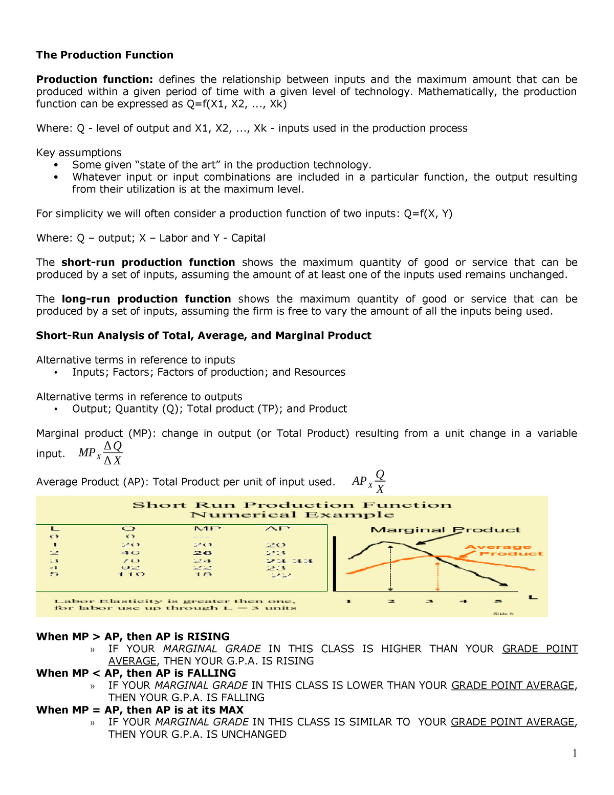 research paper about production function