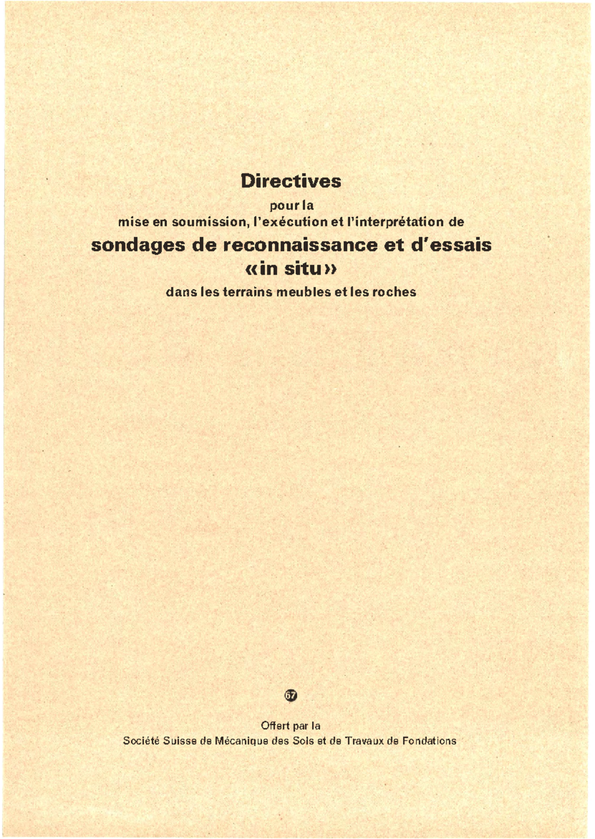Sondage de reconnaissance - Directives ####### pour la ####### mise en ...