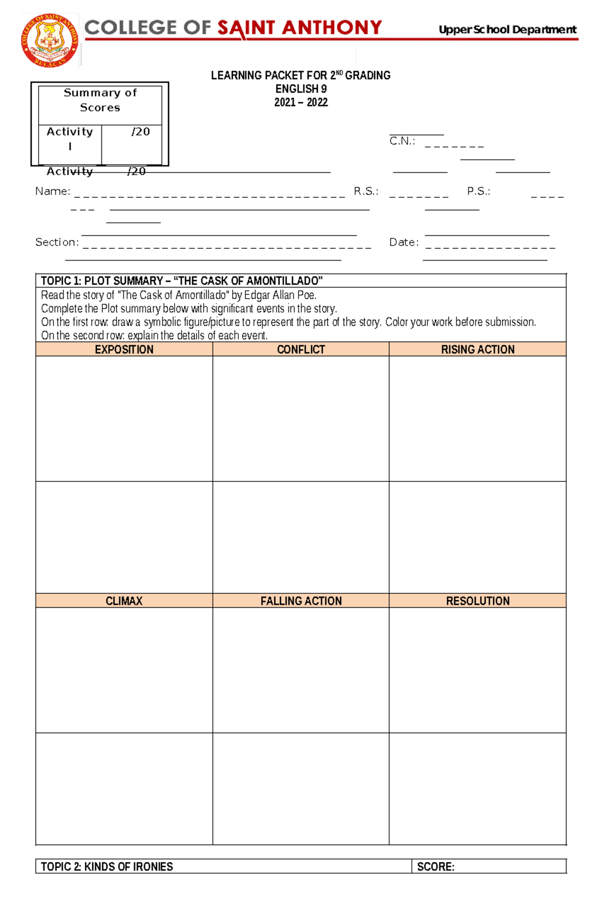 2Q- Lpacks- English (GR - LEARNING PACKET FOR 2ND GRADING ENGLISH 9 ...