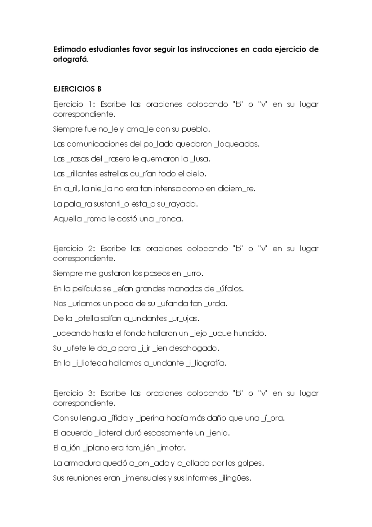 Actividad No.1 Español Para Nivelación Primero Parcial - Estimado ...