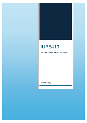 Study Unit 2.1 Health Care - Study Unit 2 Health care Law Notes ...