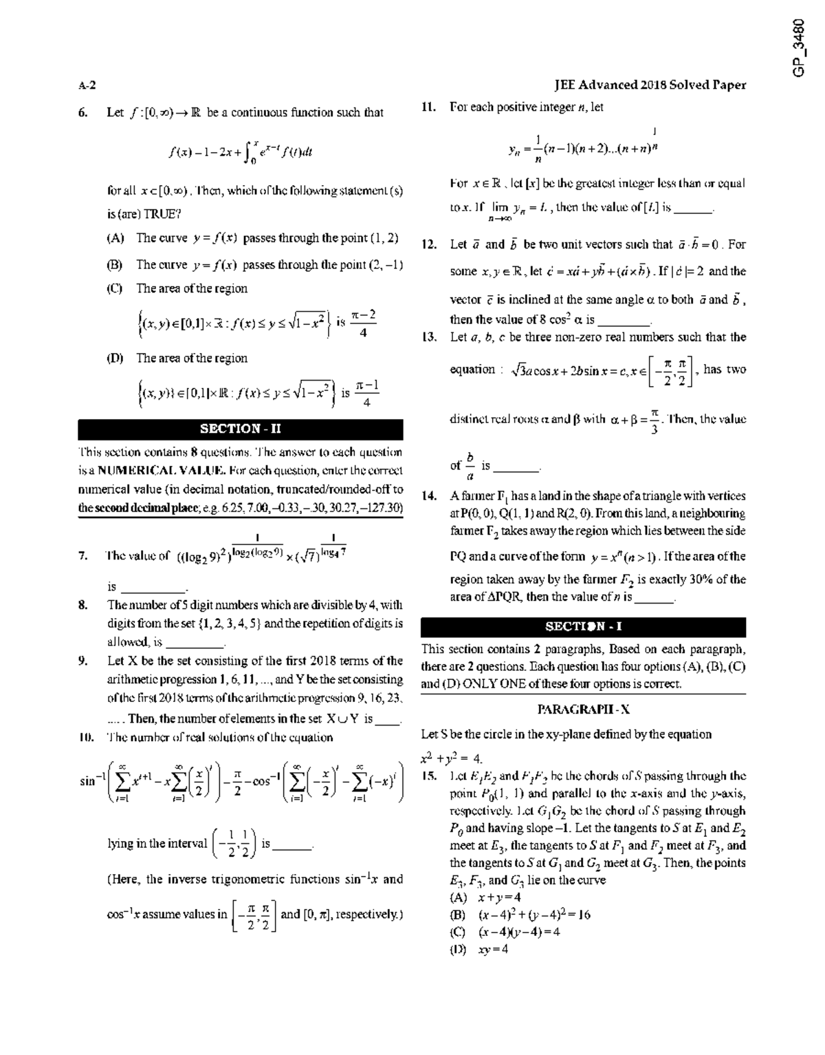 Mathematics formulas 1 - Mathematics-II - Studocu