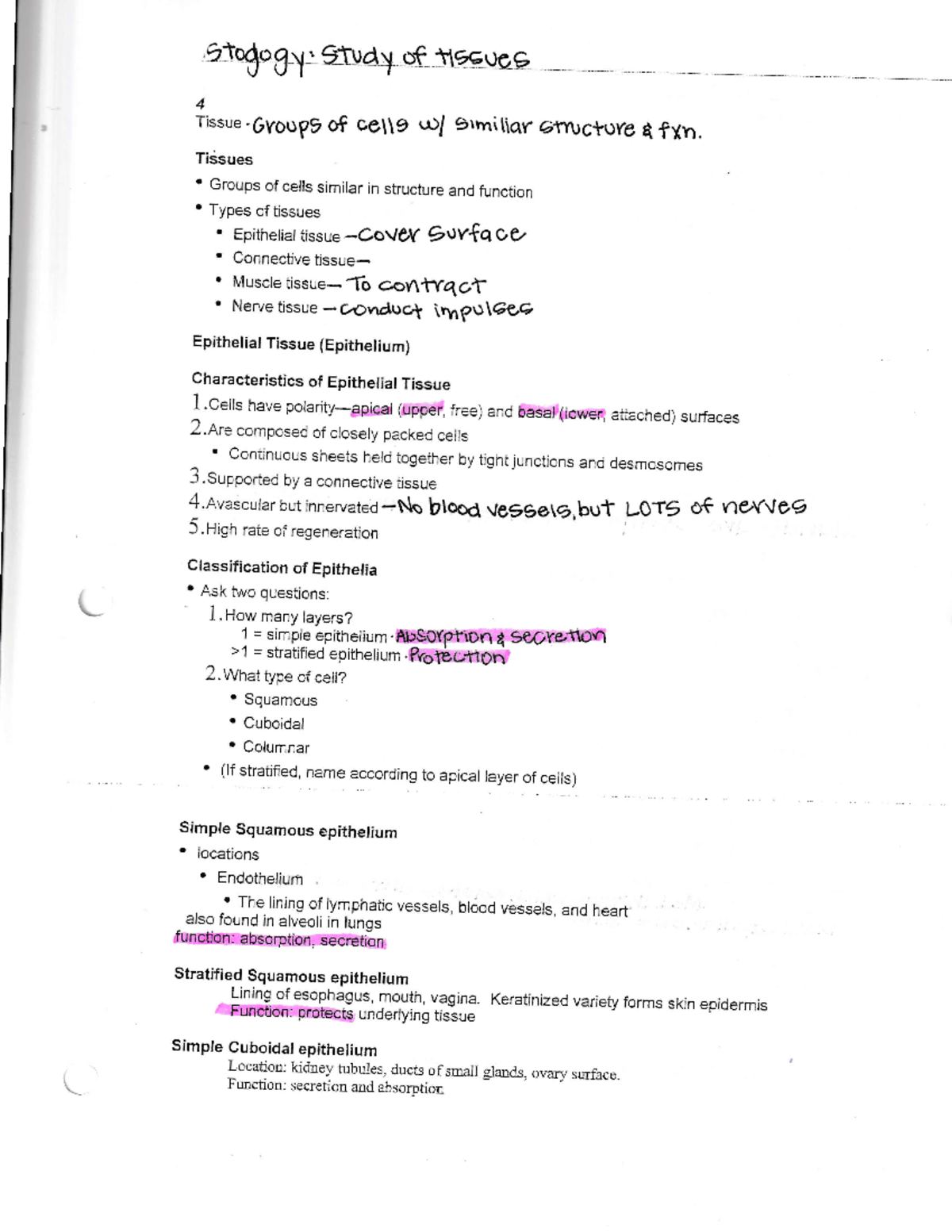 Chapter 4 Notes - T 9"S" G ::S $_ Ires_uos_ __ 4 Rissue Of Cel\g U ...