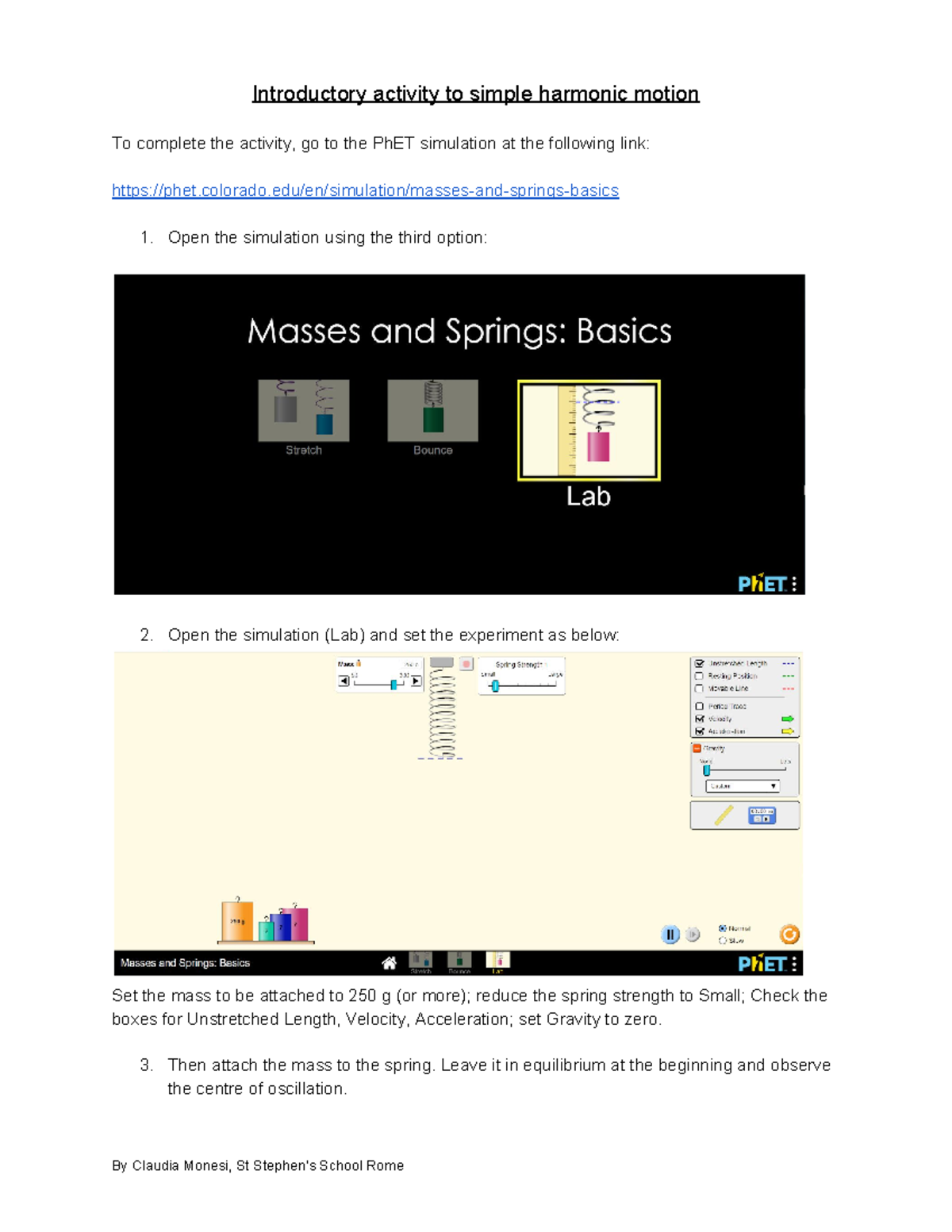 Oscillations-Ph ETsimulation - Introductory activity to simple harmonic ...