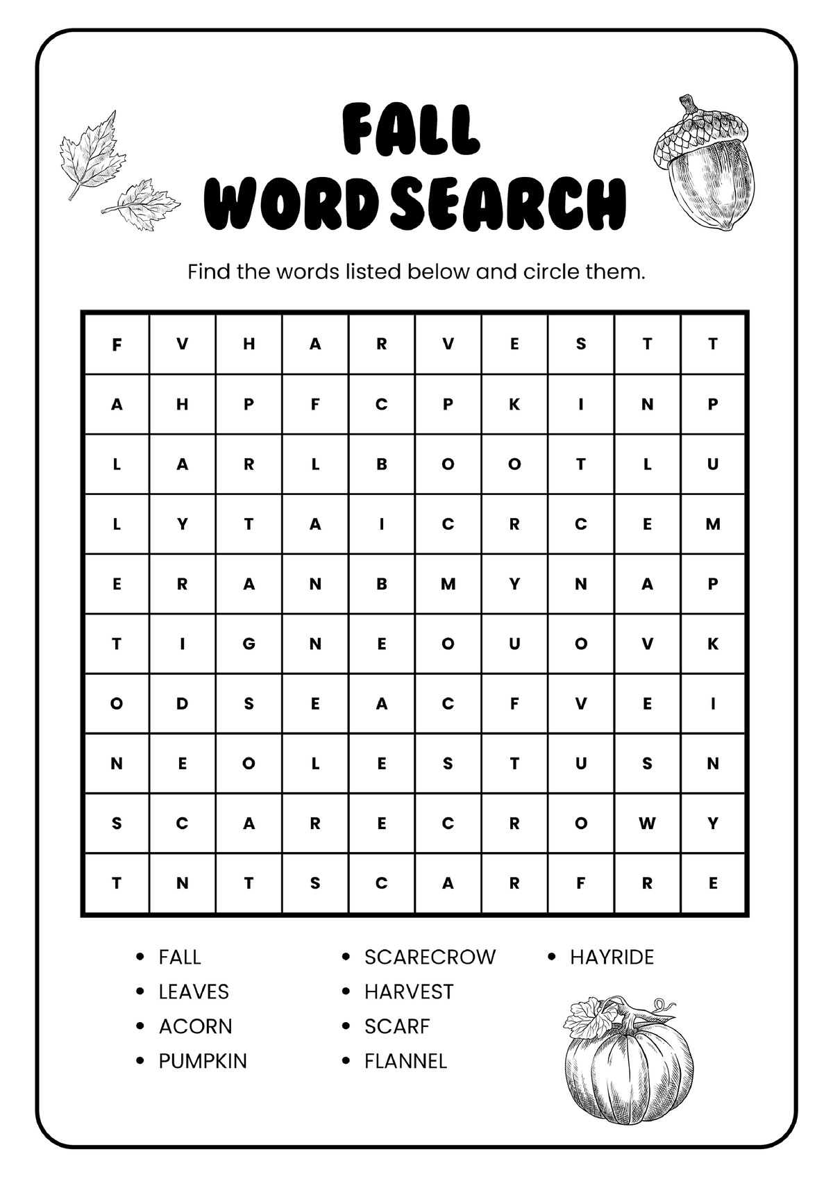 Fall Word Search Freebie-1 - EDU-330 - Studocu