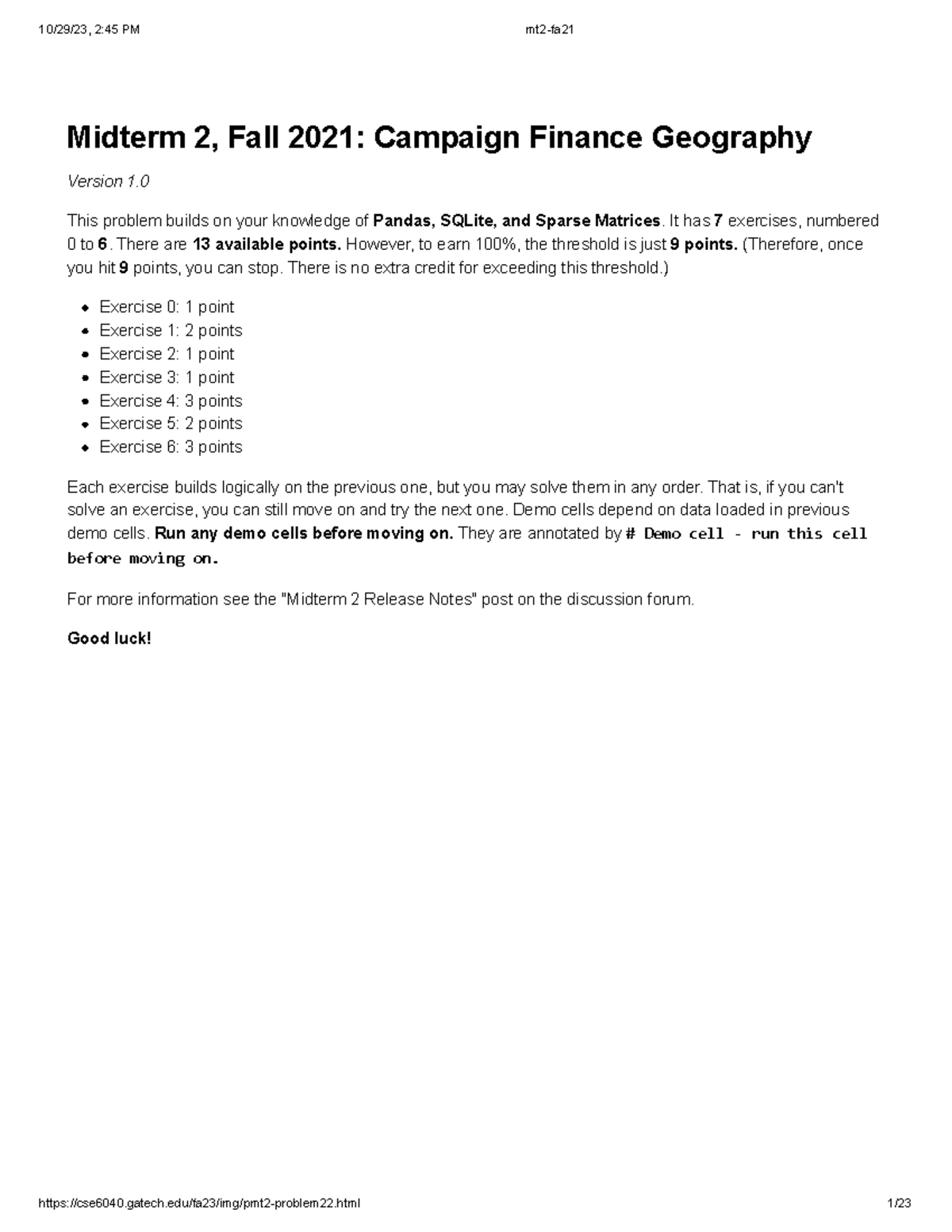 Miderm 2-problem 22 - pre for midterm 2 - Midterm 2, Fall 2021 ...