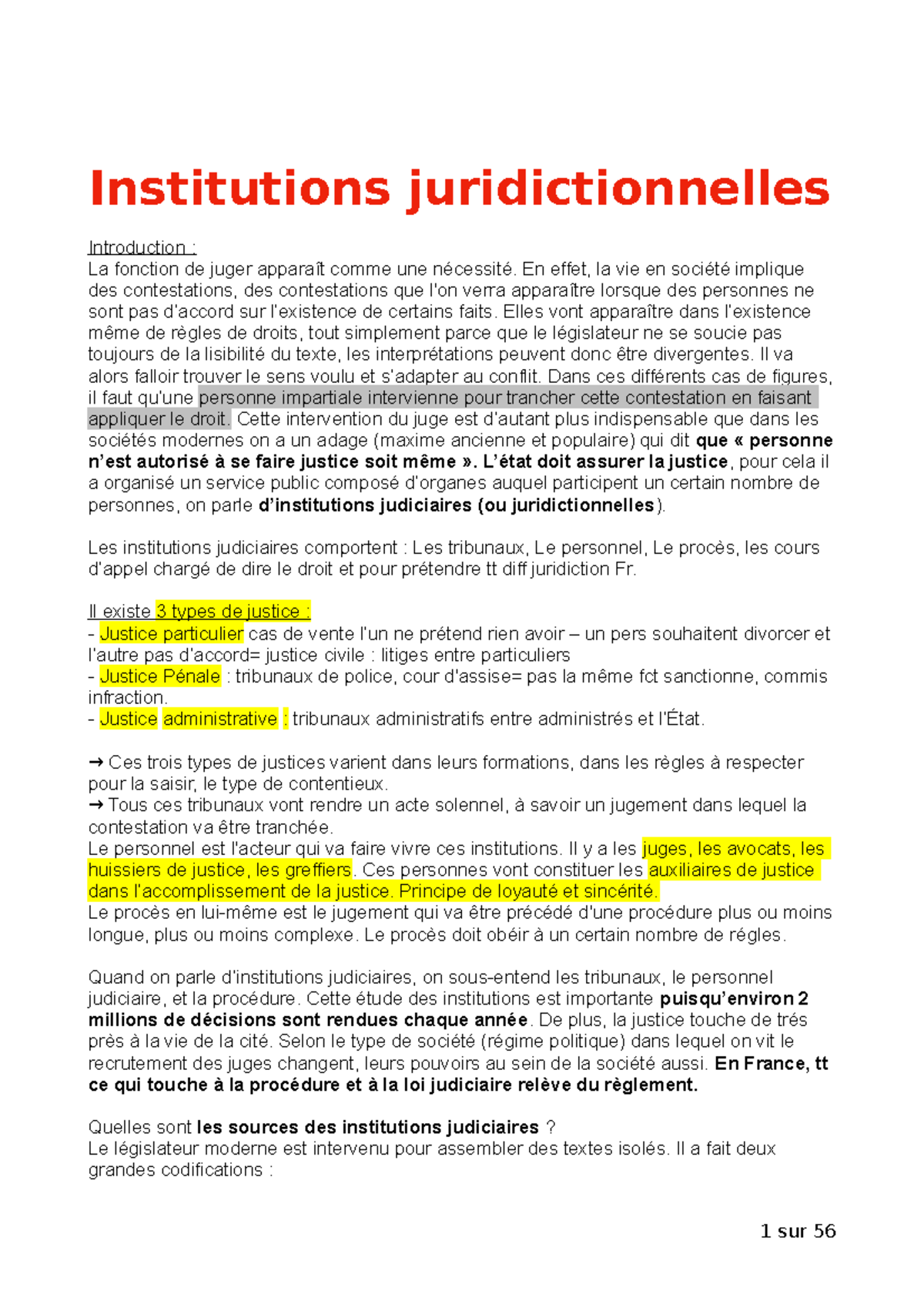 Institutions Juridictionnelles - Institutions Juridictionnelles ...