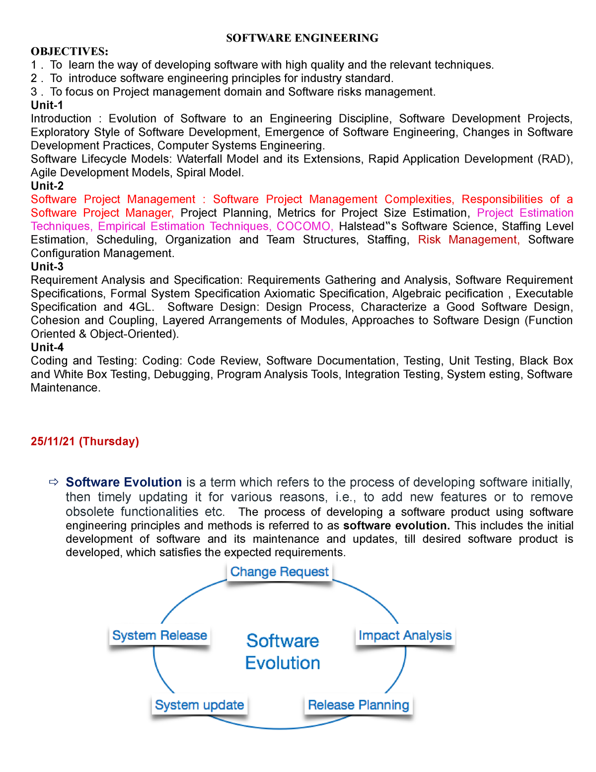 BCA 5th SEM SE Calss - NOTES FOR STUDIES - ####### SOFTWARE ENGINEERING ...