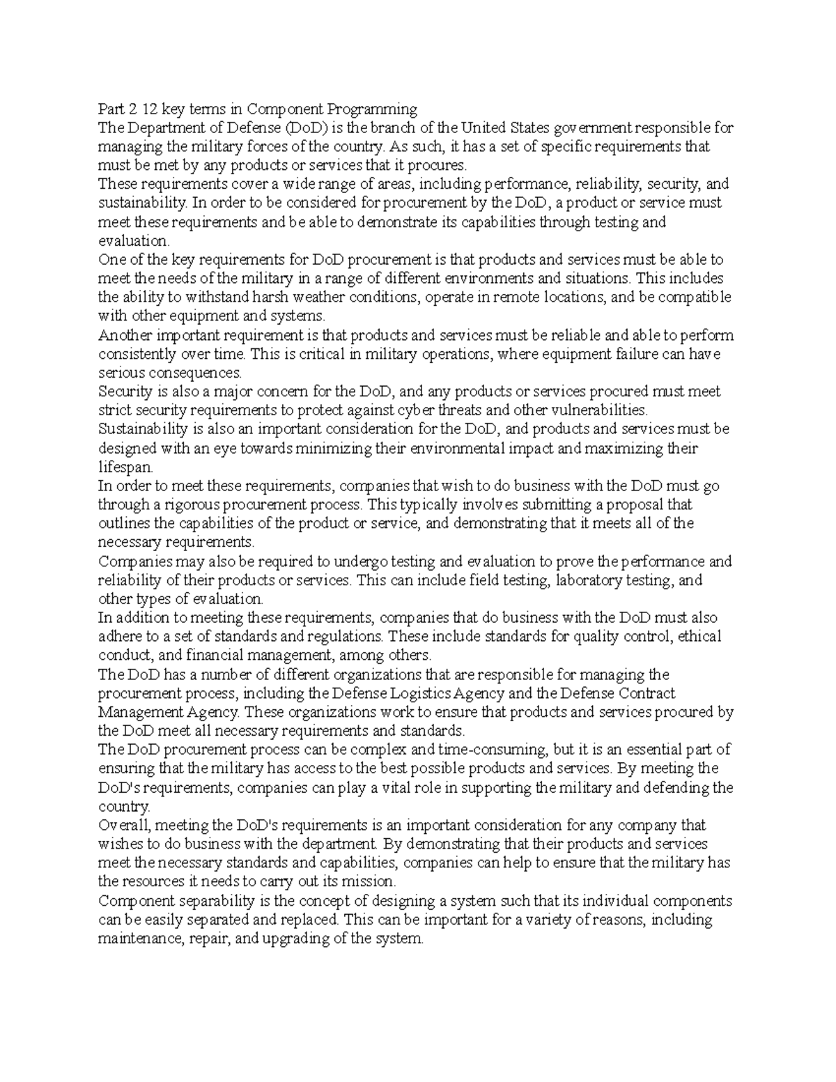 Part 2 12 key terms in Component Programming - Part 2 12 key terms in ...