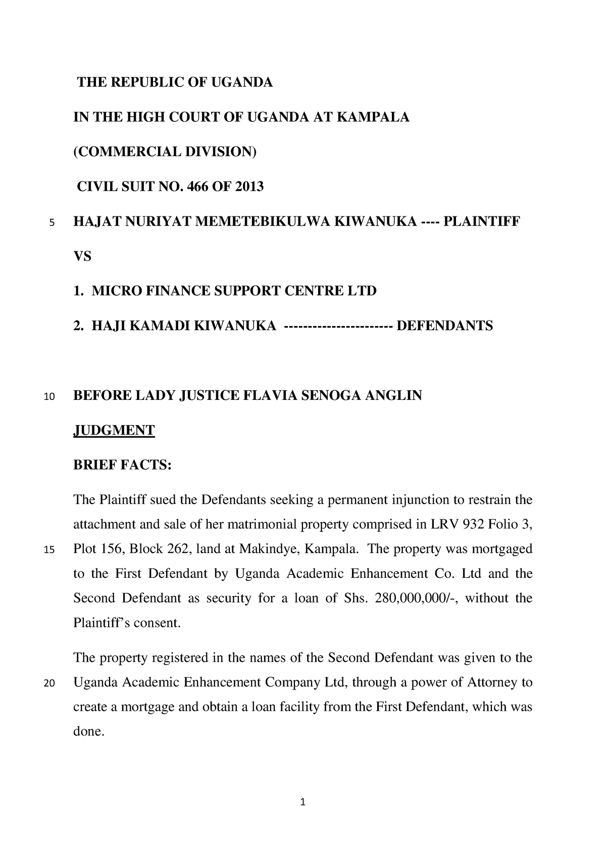 Memetebikulwa V Haji Kiwanuka THE REPUBLIC OF UGANDA IN THE HIGH   Thumb 1200 1697 