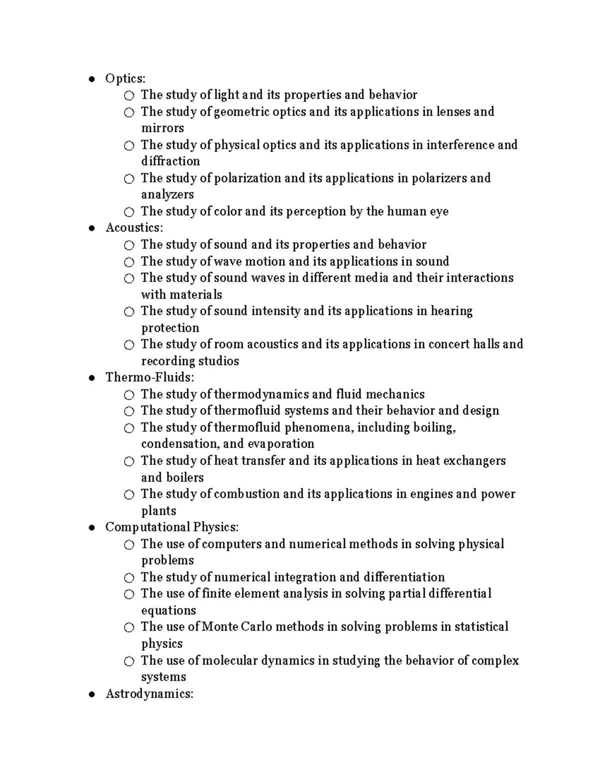 Physics notes 1 Optics The study of light and its properties and