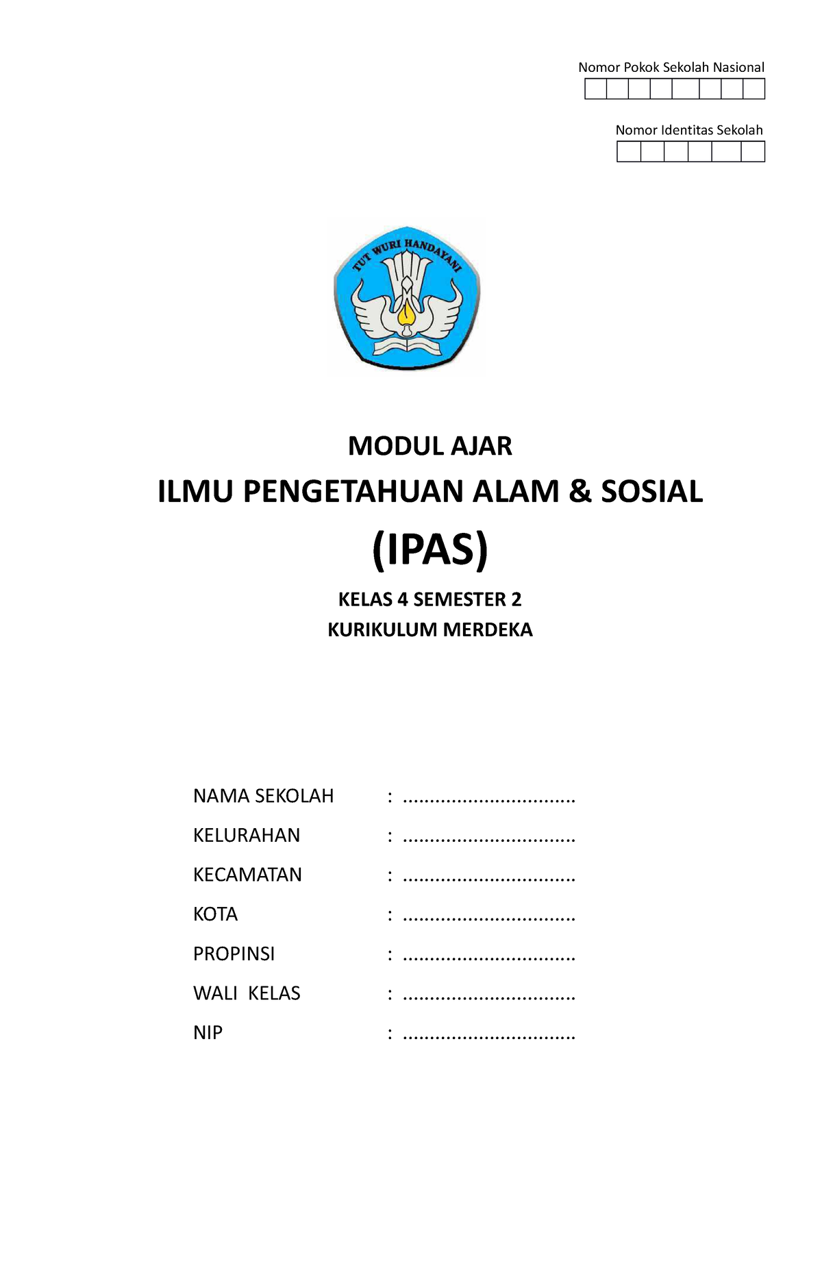 Modul Ajar IPAS Kelas 4 BAB 5 - Nomor Pokok Sekolah Nasional Nomor ...