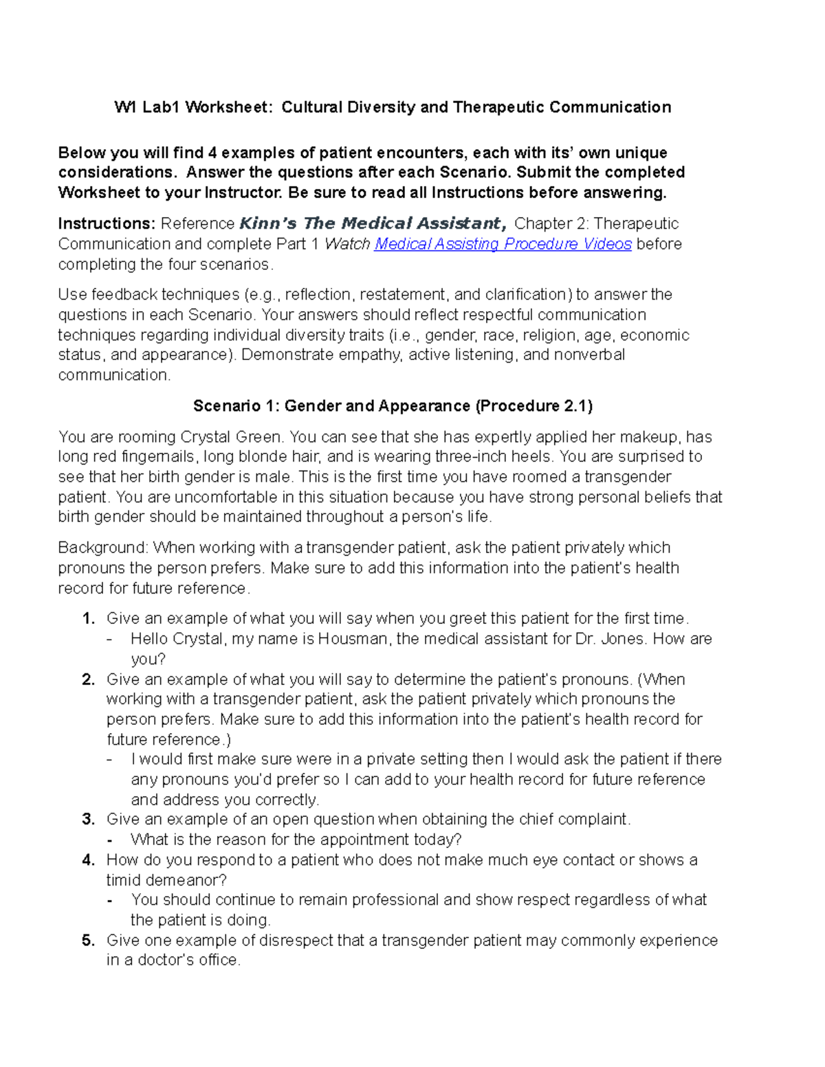 MOA110 W1 Lab - Assignment - W1 Lab1 Worksheet: Cultural Diversity And ...