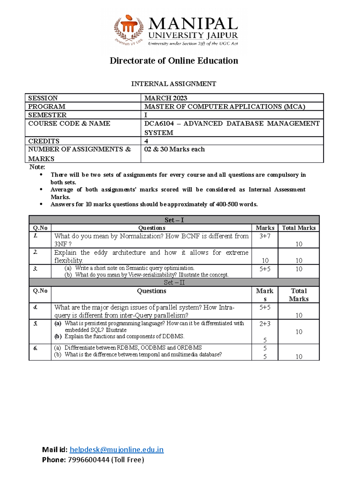 mca new solved assignment