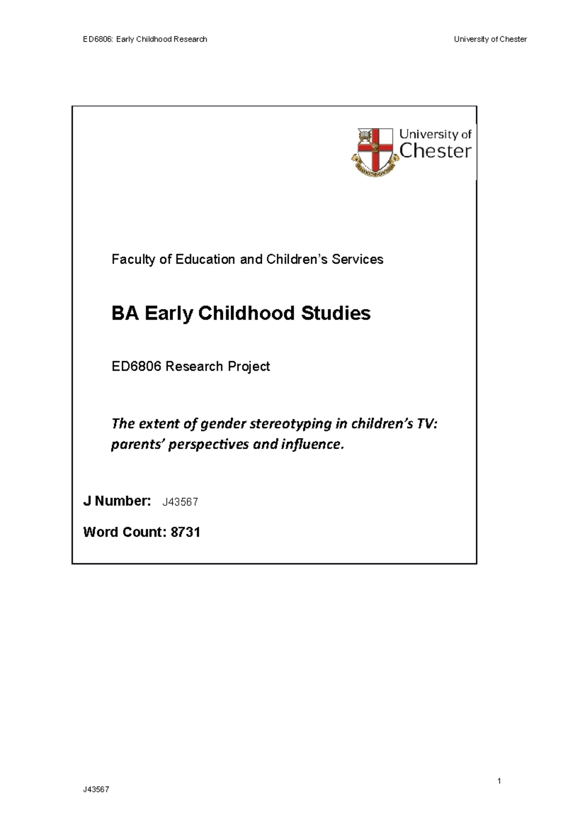 early childhood education dissertation