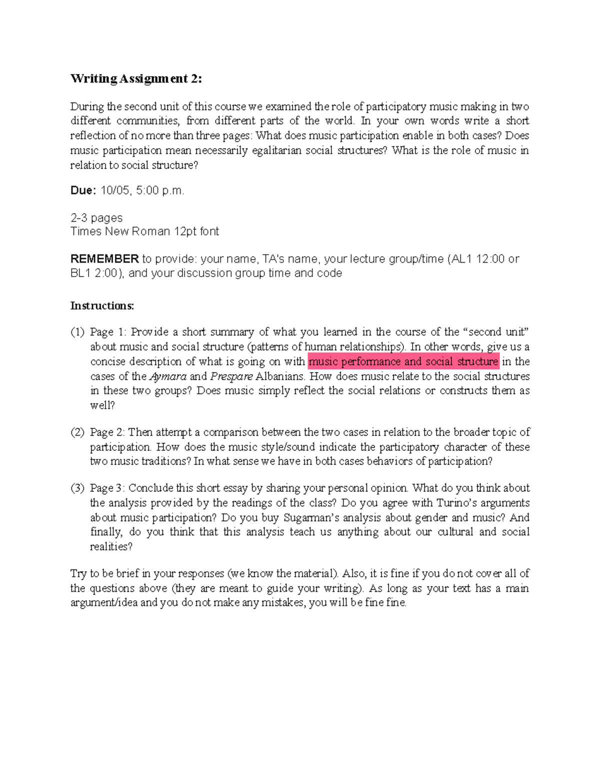 Assignment 2 Instructions Writing Assignment 2 During The Second Unit Of This Course We 