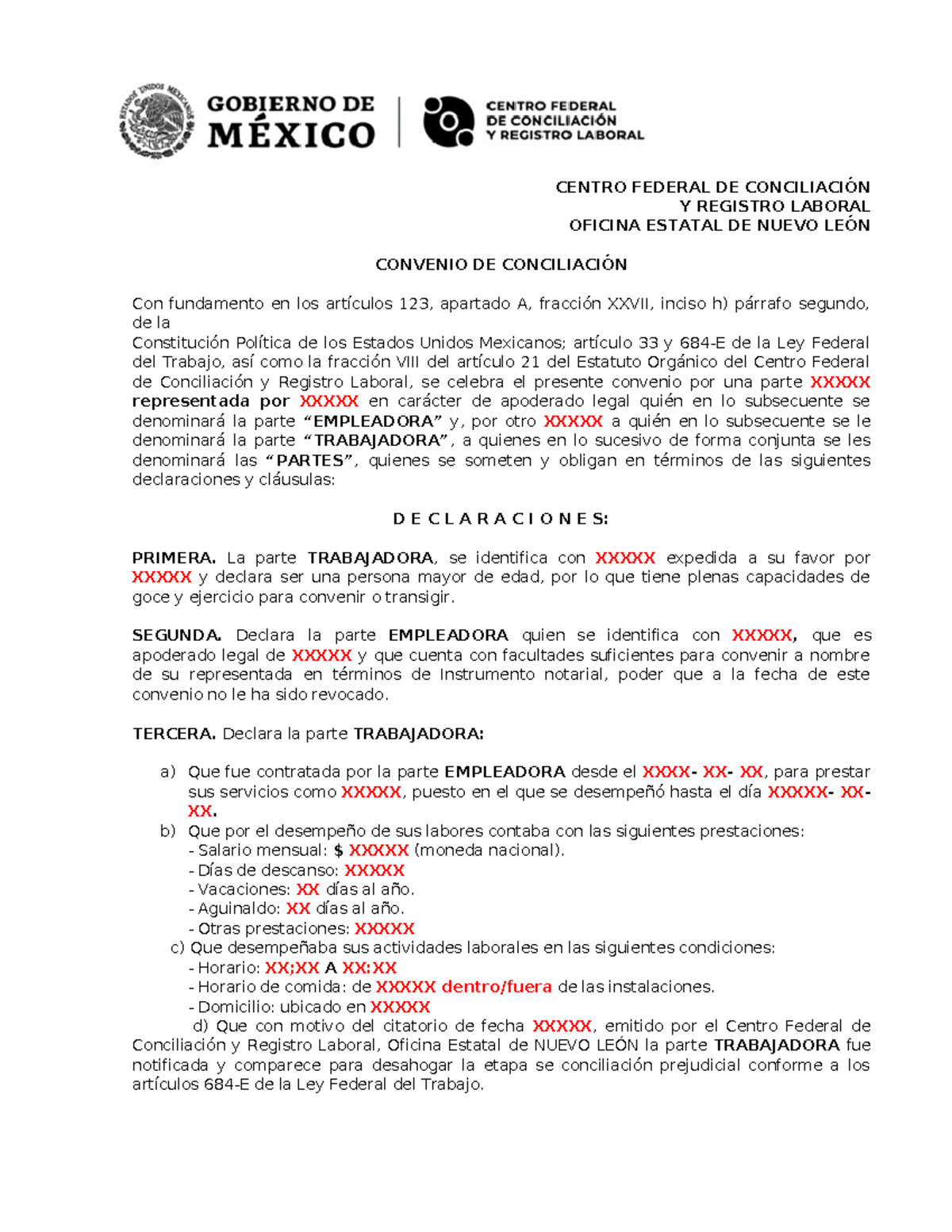Convenio TerminacióN Voluntaria DE LA RelacióN Laboral (5) - CENTRO ...