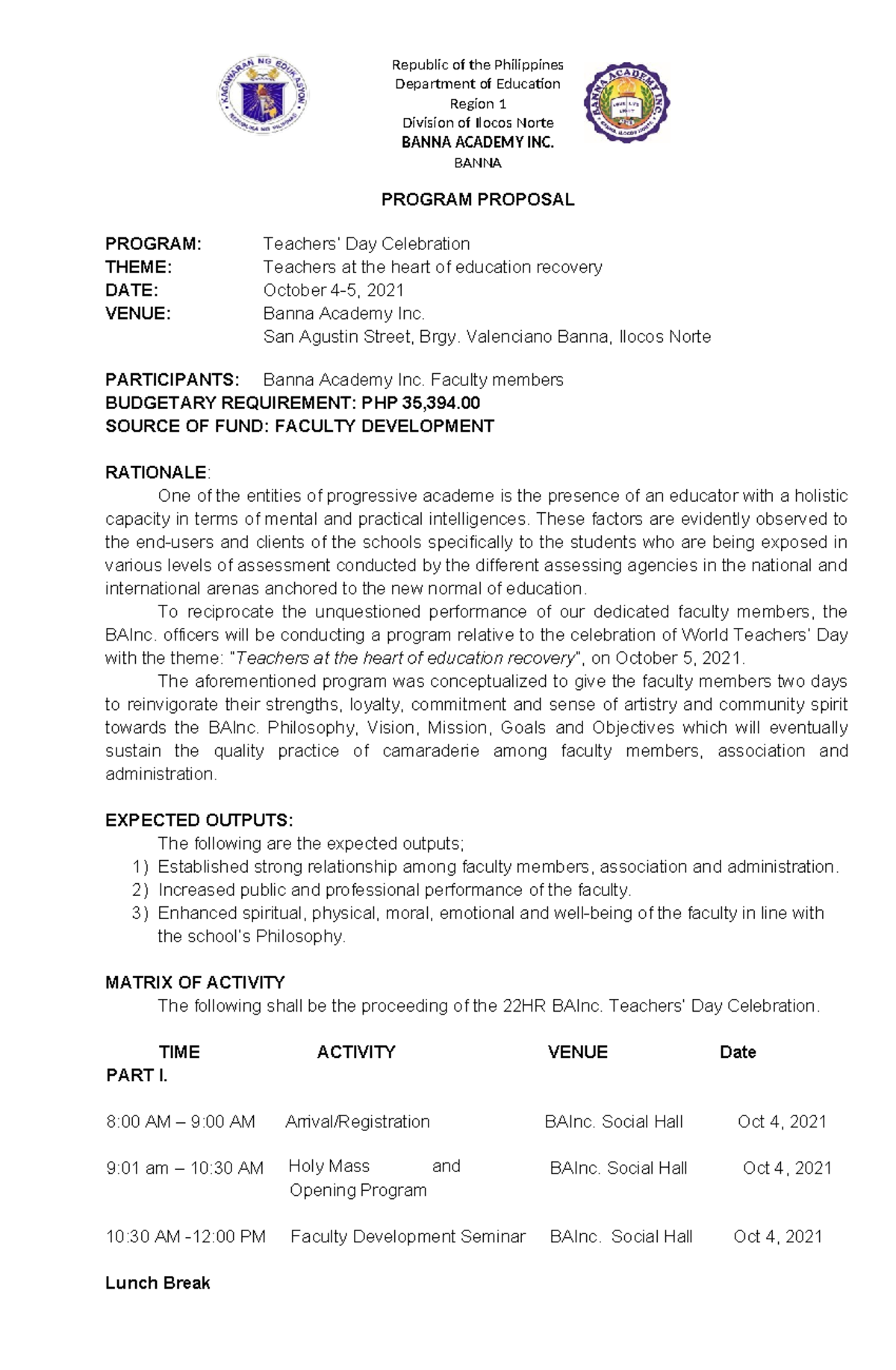 Teacheramp 39s-day-proposal compress - Department of Education Region 1 ...