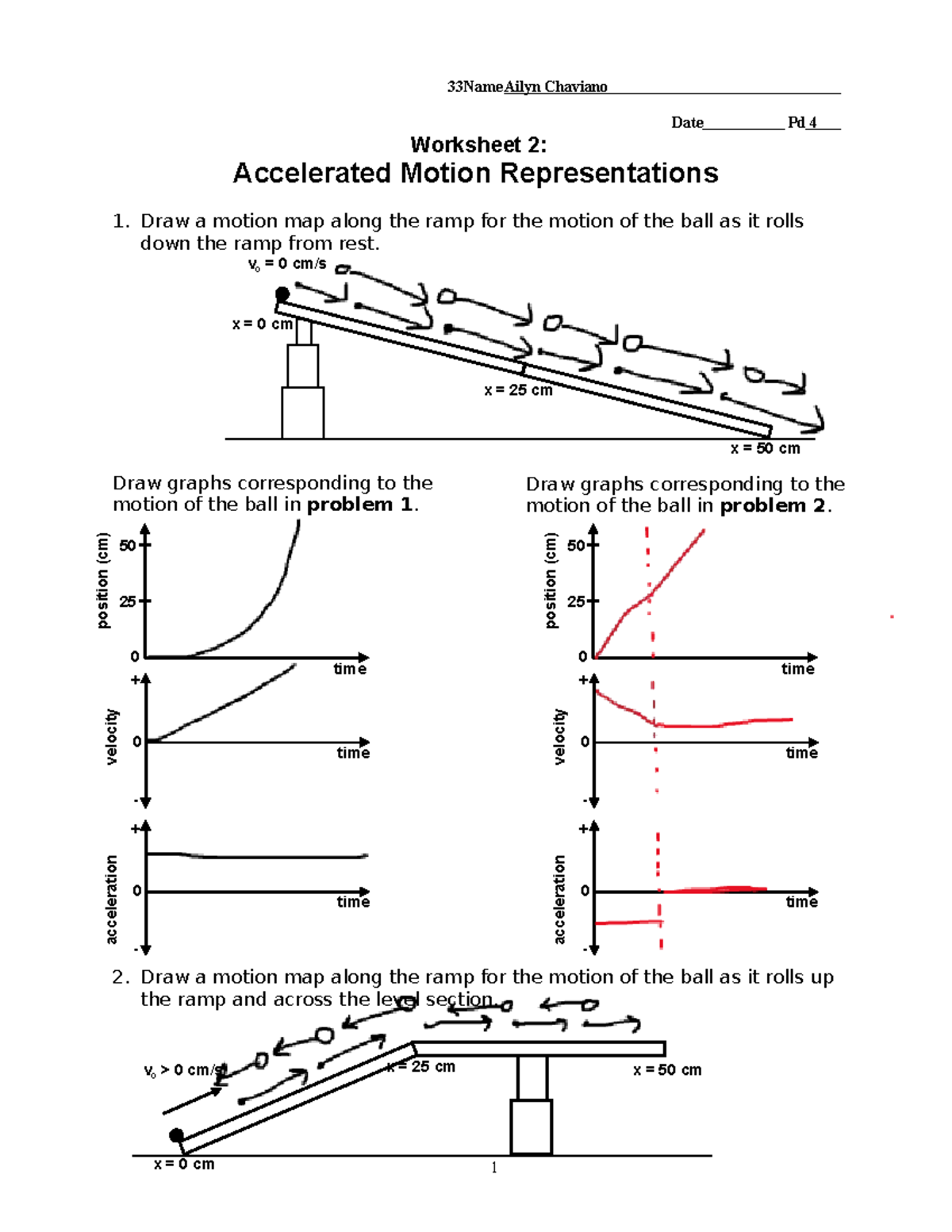 T3 - notes - 33Name Ailyn Chaviano Date Pd 4 Worksheet 2: Accelerated ...