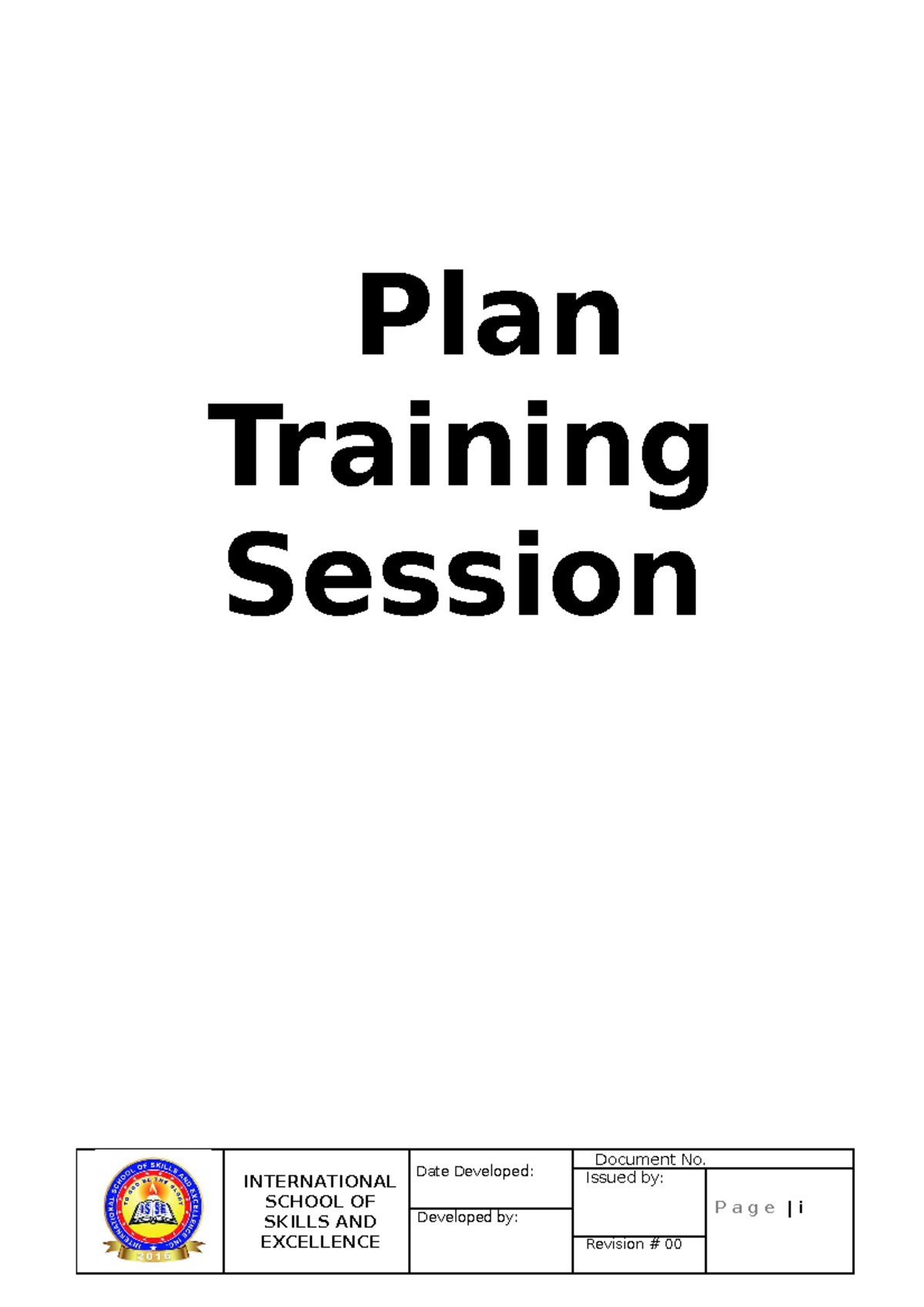 Planning Complete - SAMPLE TEMPLATE IN CSS NCII TM1 - Plan Training ...