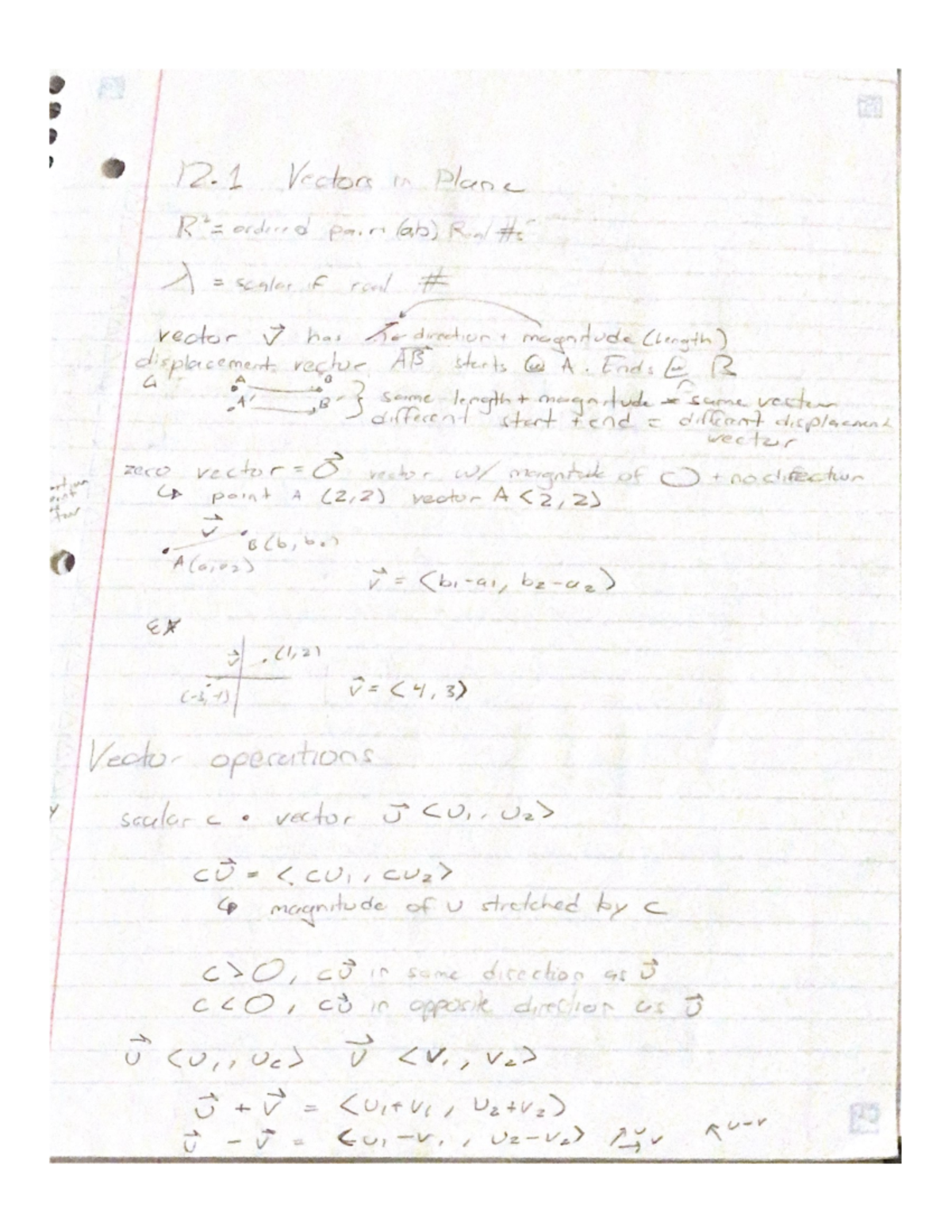 Studoc 4 - Vectors in Plane - MATH 230 - Studocu