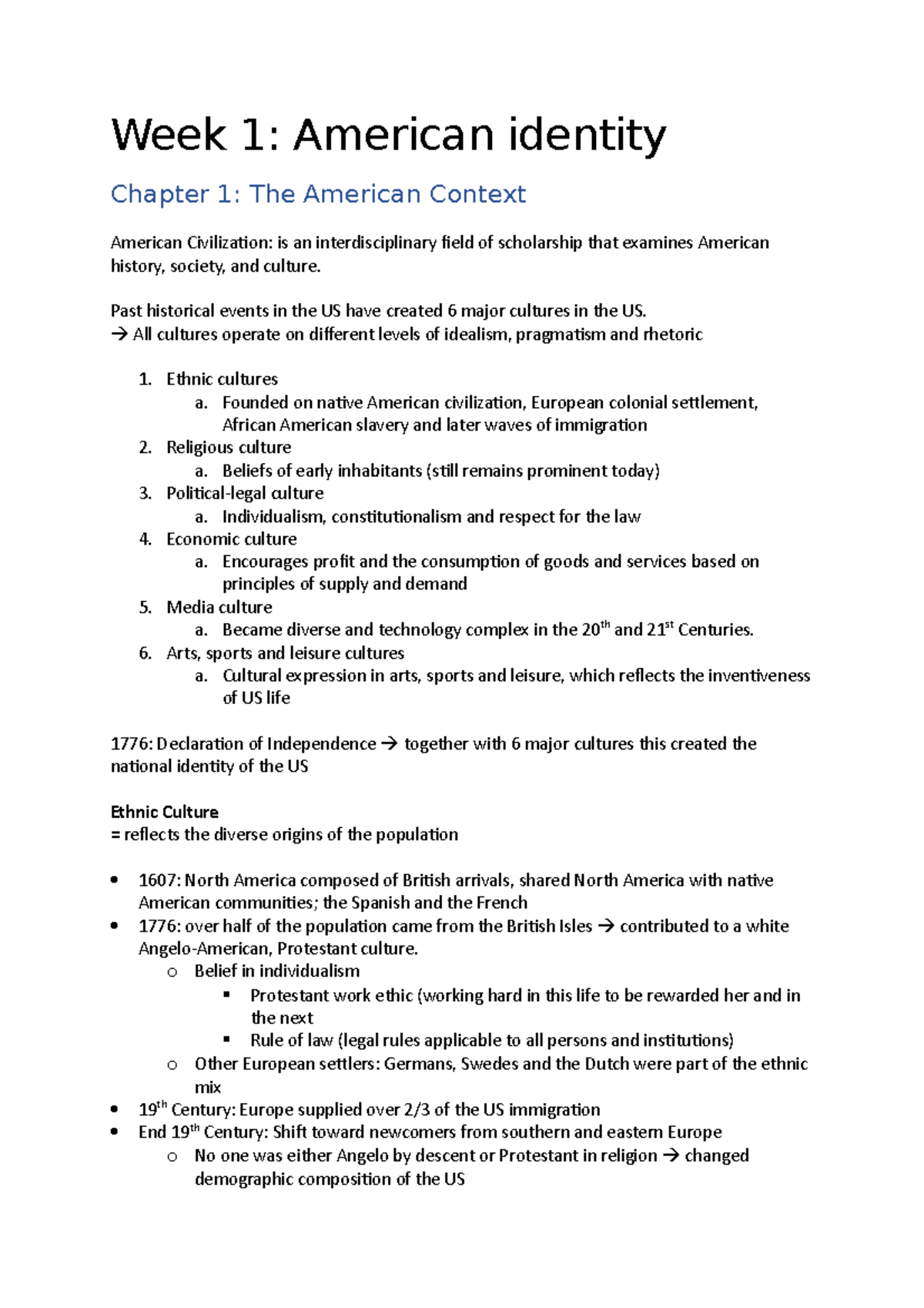 american identity assignment