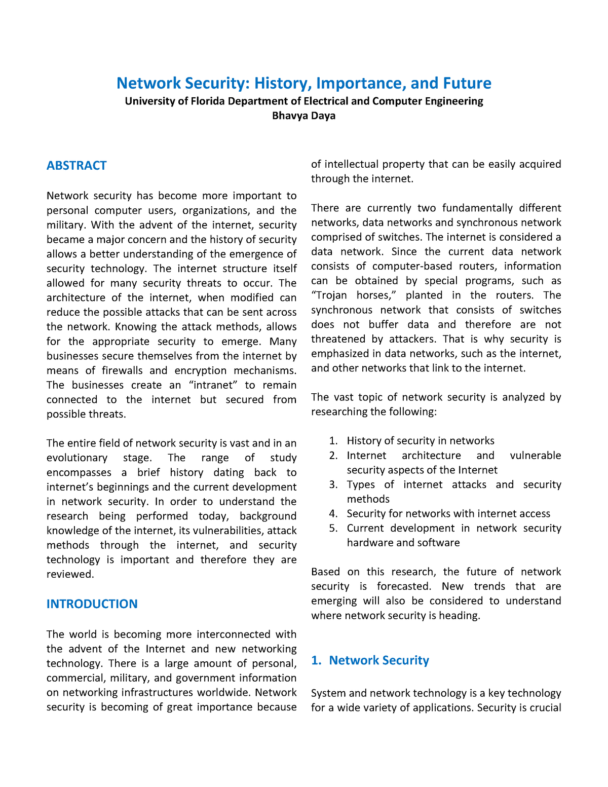 network security research paper