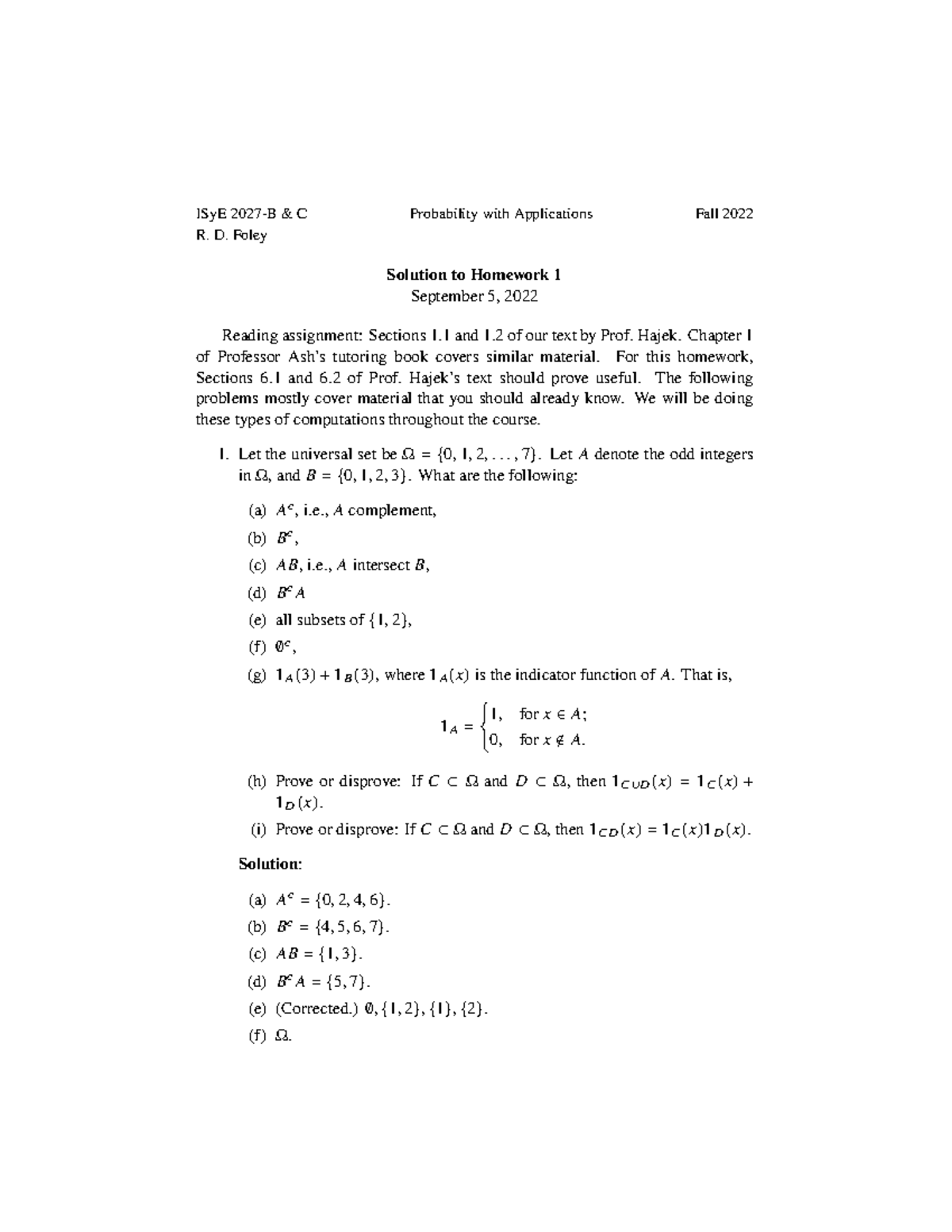 01-soln-hmwk-2027 - Gives The Solutions Without The Procedure For The ...