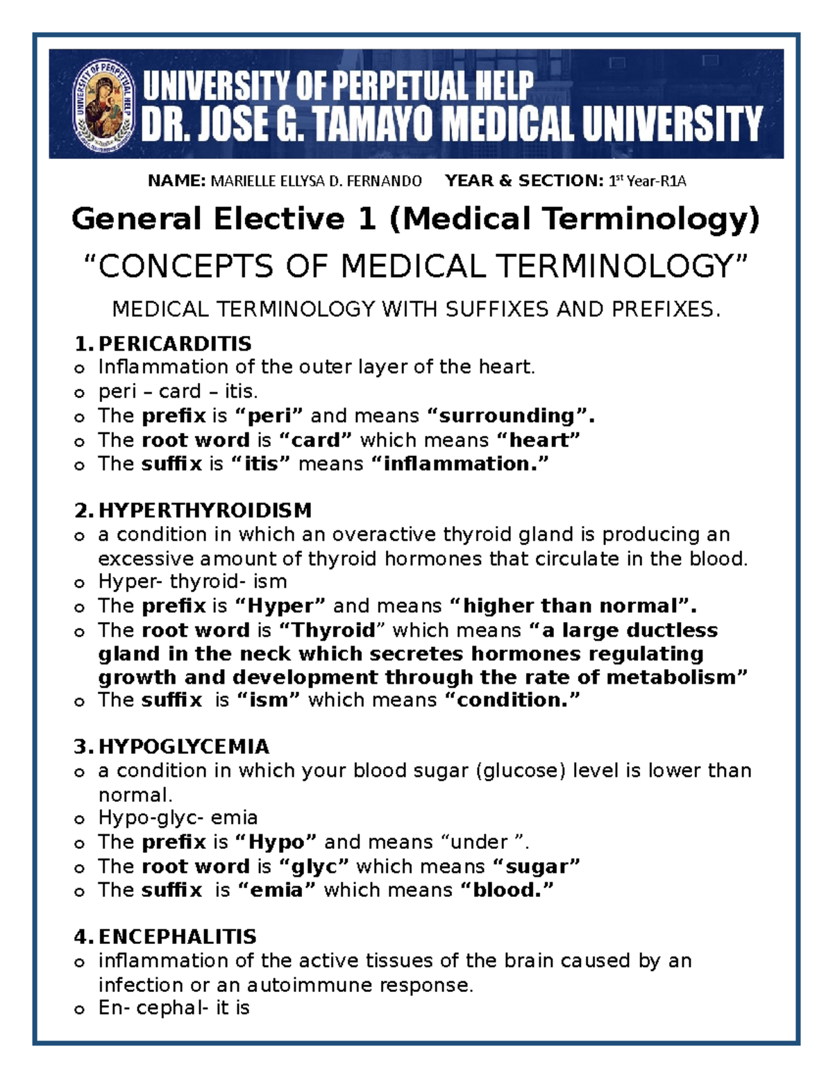 Medical Terminology R1A LABELING ECERCISES BODY PARTS OF HUMAN BODY