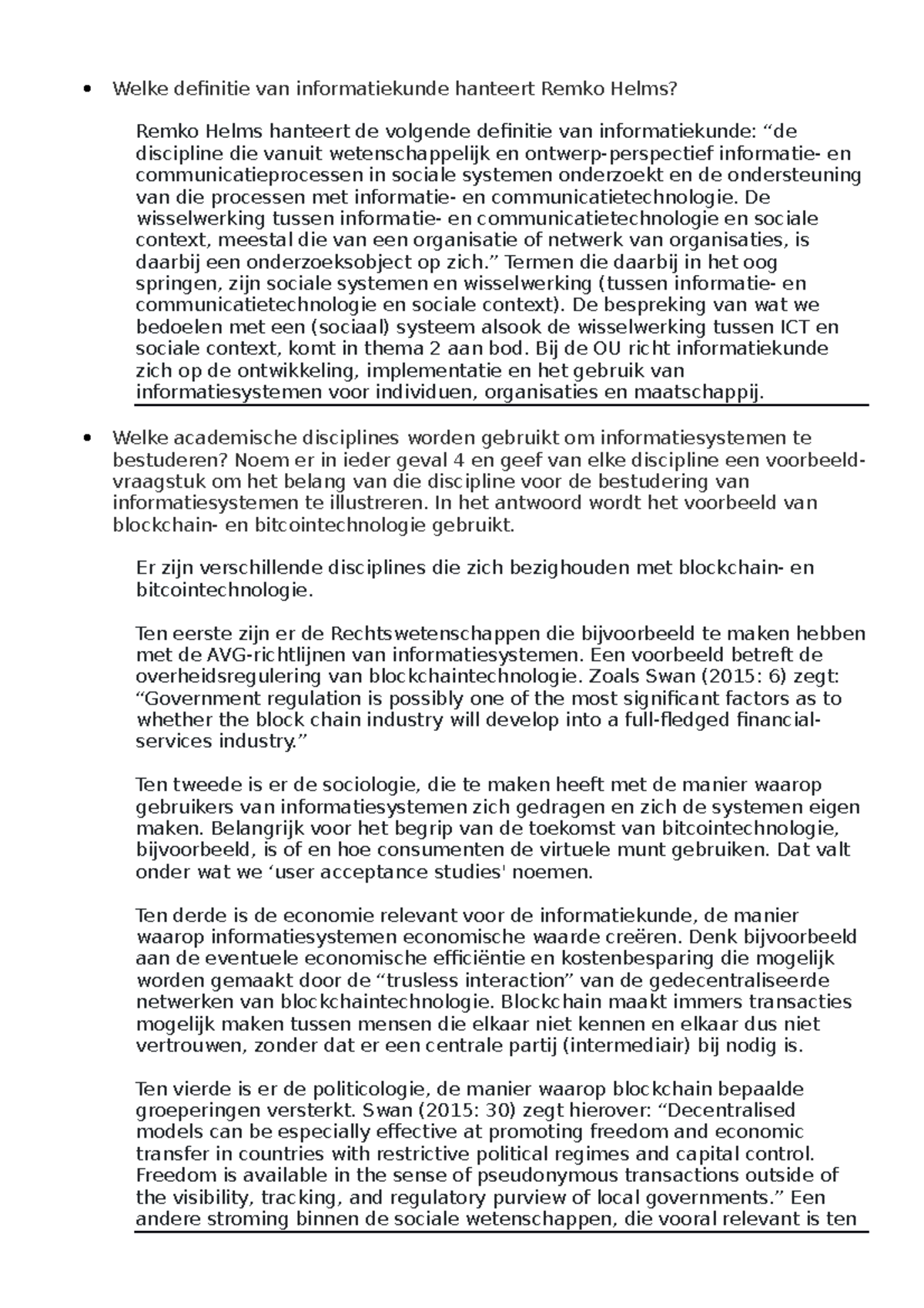 Informatiekunde.docx Vragen En Antwoorden - Welke Definitie Van ...