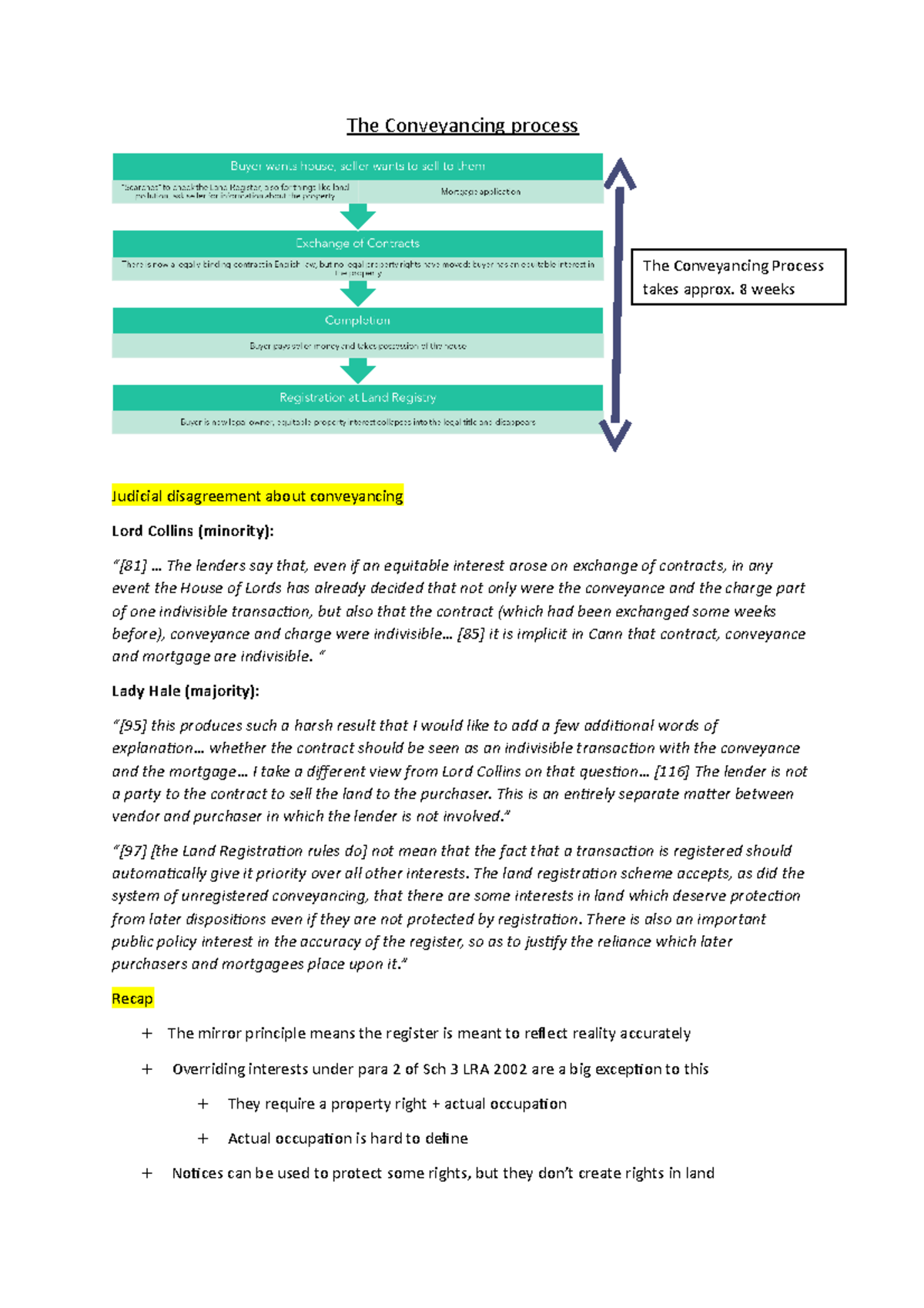 The Conveyancing Process - The Conveyancing process Judicial ...