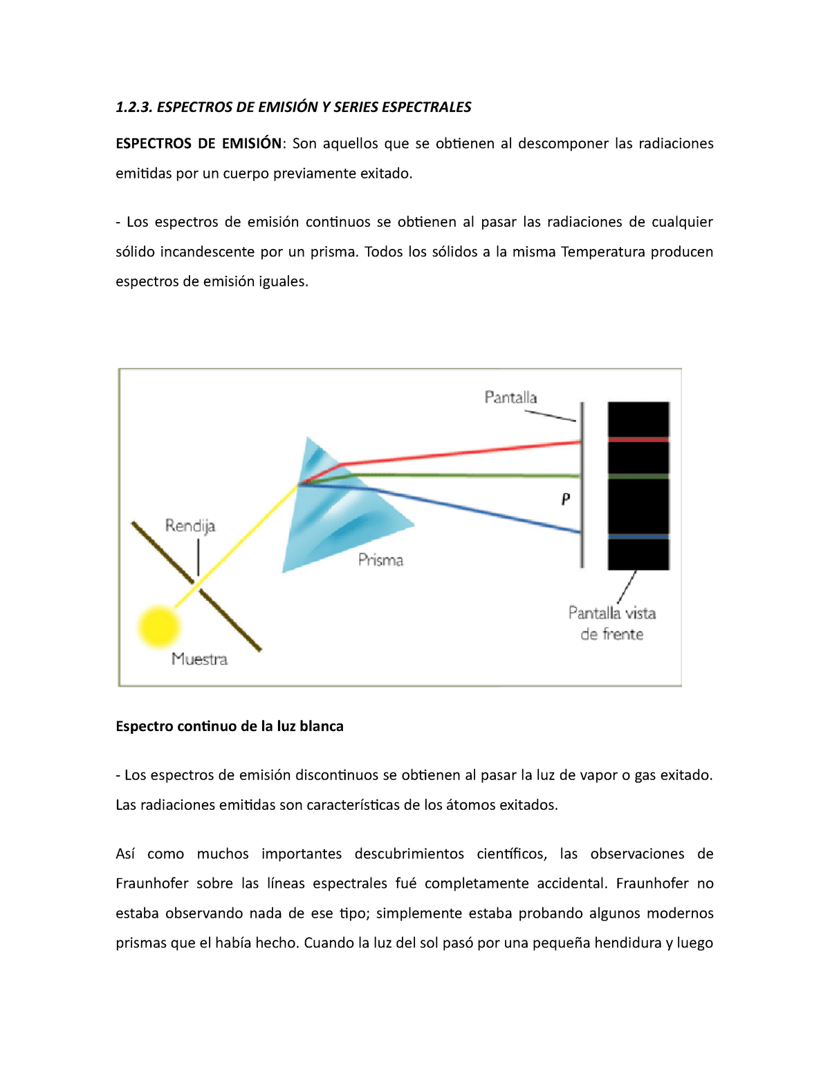 Espectros de Emisión Y Series Espectrales TC202 UAS