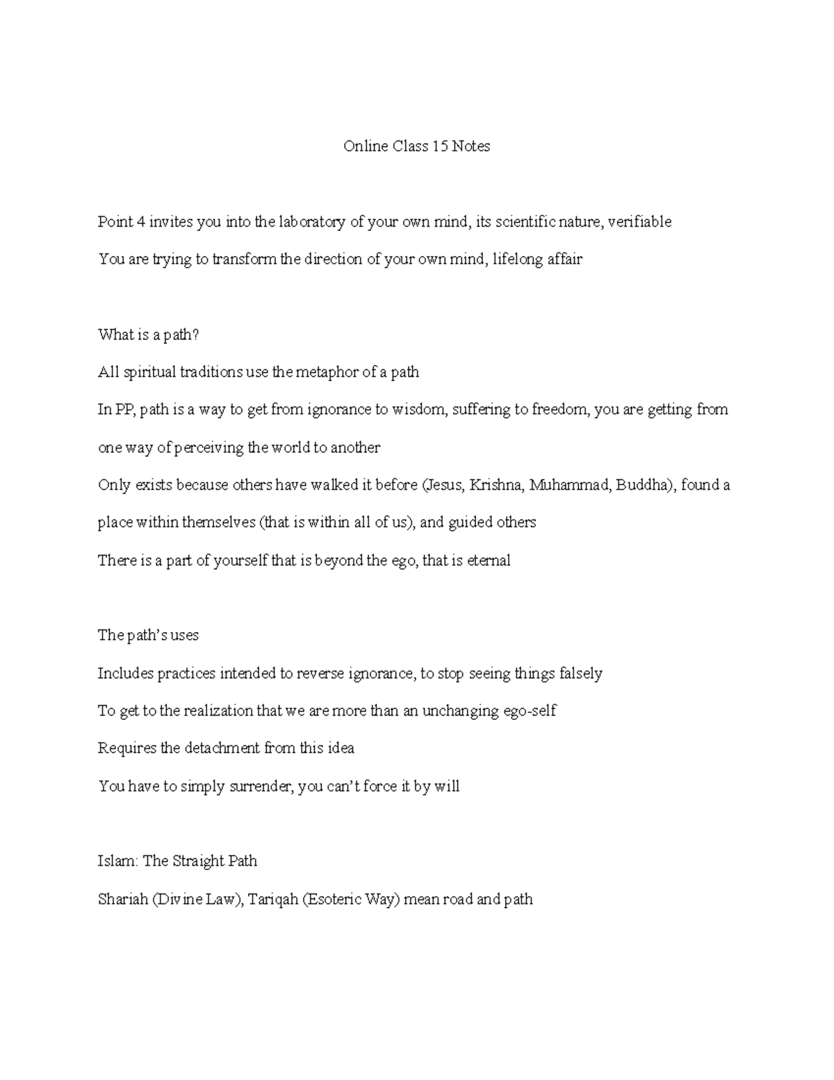 Online Class 15 Notes - Online Class 15 Notes Point 4 invites you into ...
