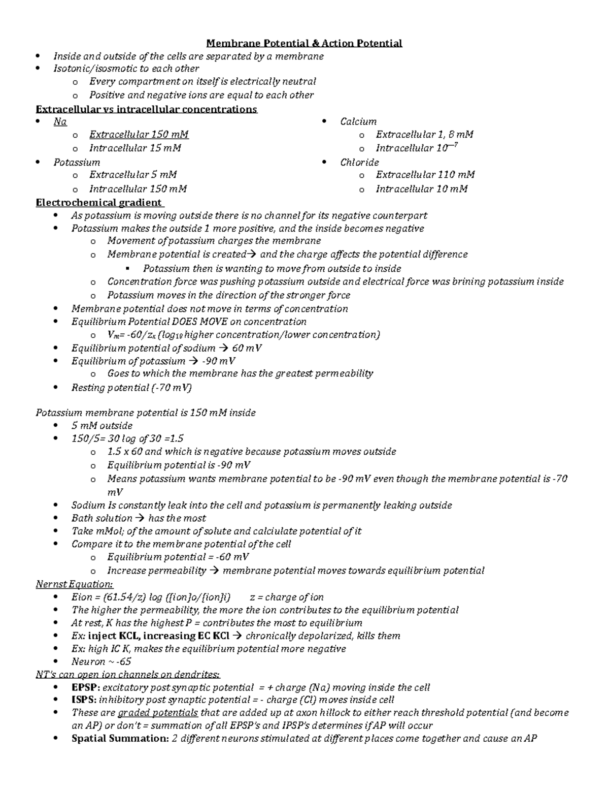 Membrane action potential HY - Membrane Potential & Action Potential ...