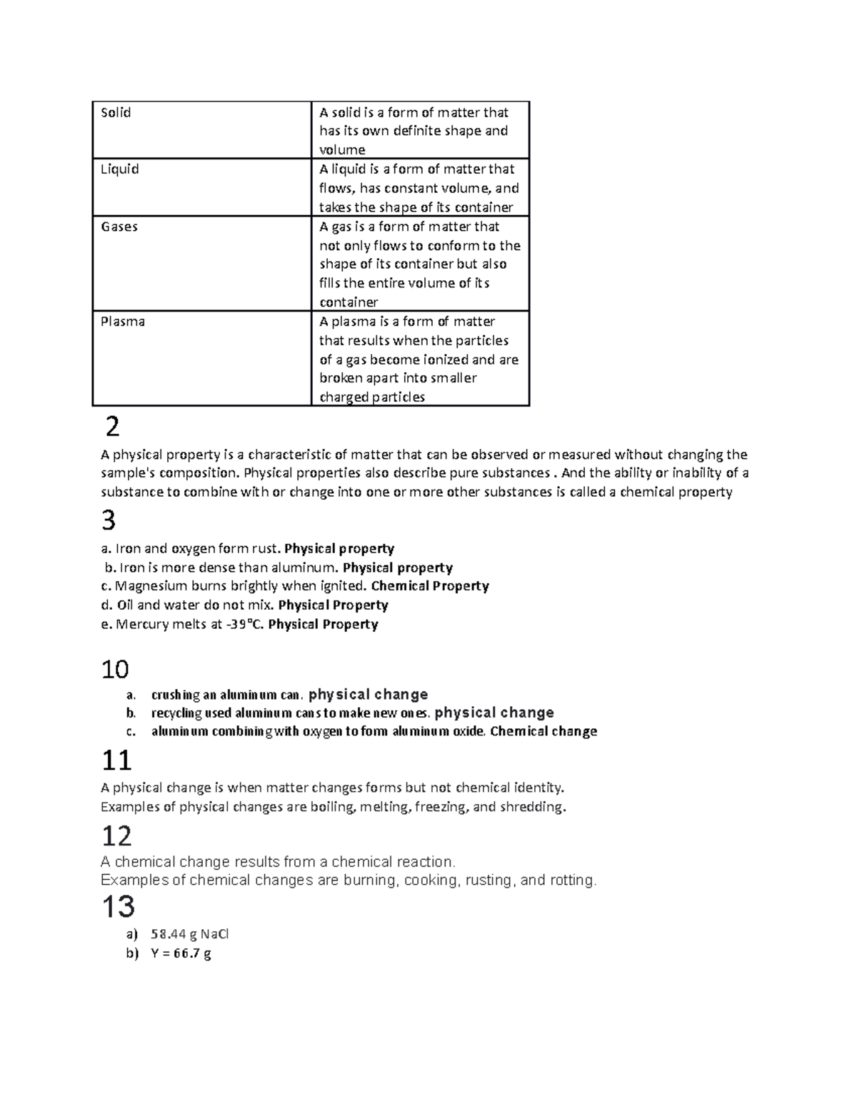 Chemistry+copy - notes - Solid A solid is a form of matter that has its ...