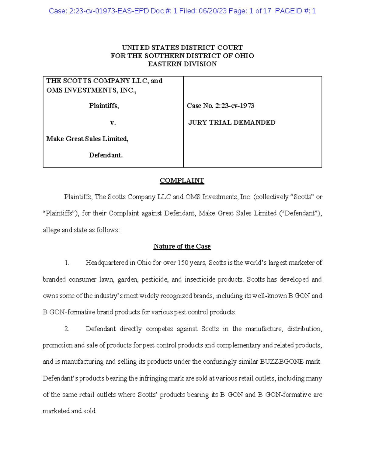 Scotts complaint summary numerical analysis and finite elements