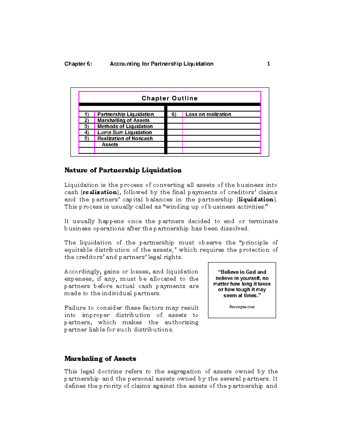 9.2.2 Partnership Liquidation - Chapter 6: Accounting for Partnership ...