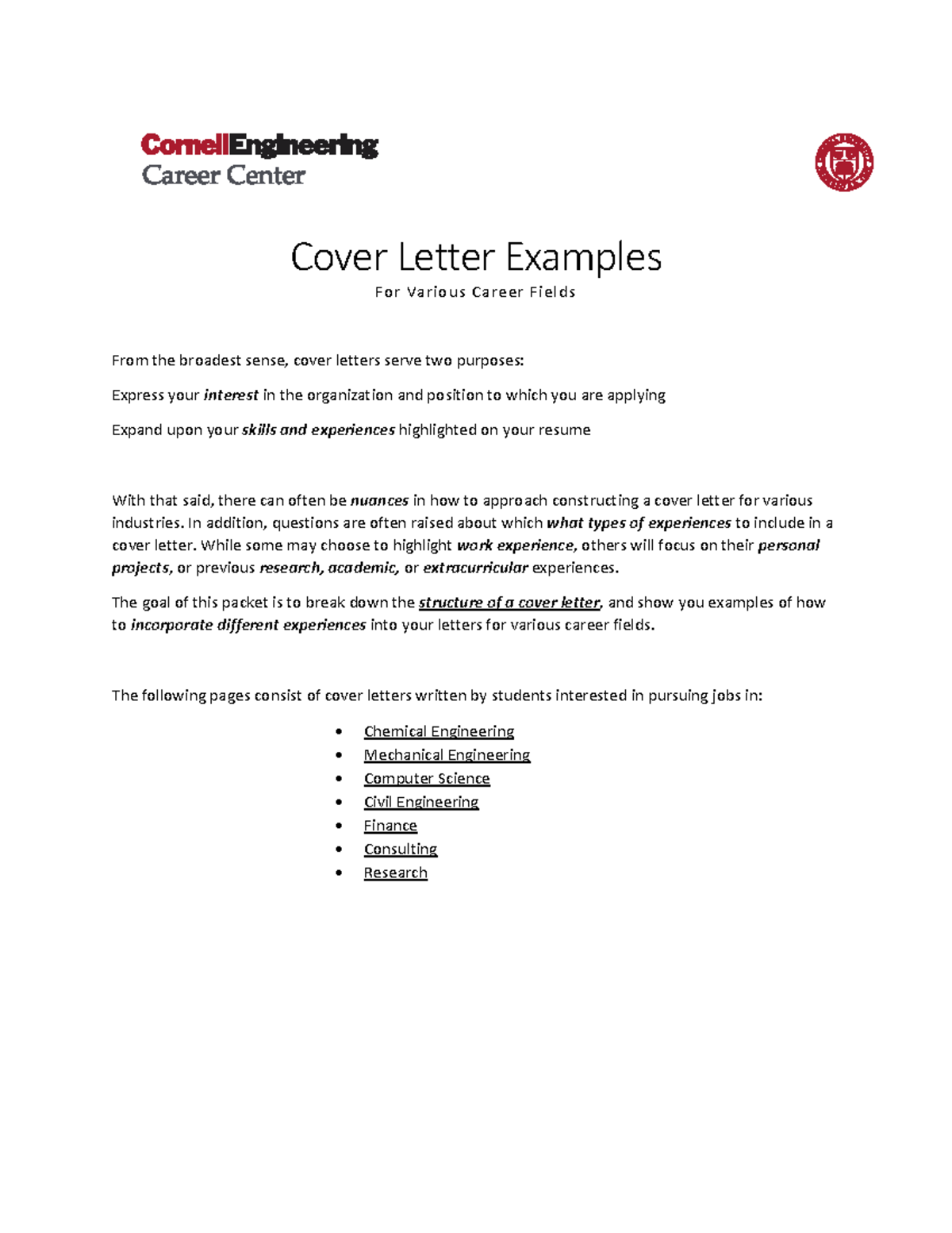 Cover Letter Guide (accessible For Website) - • Chemical Engineering ...