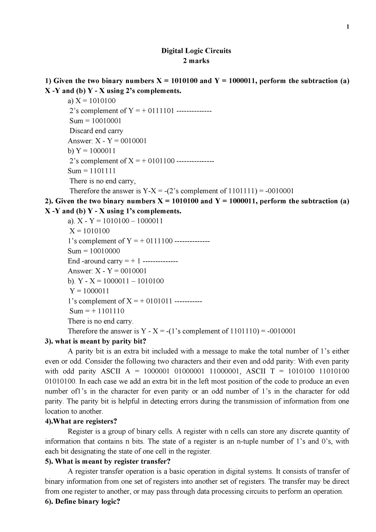 sample-practice-exam-2017-questions-and-answers-digital-logic