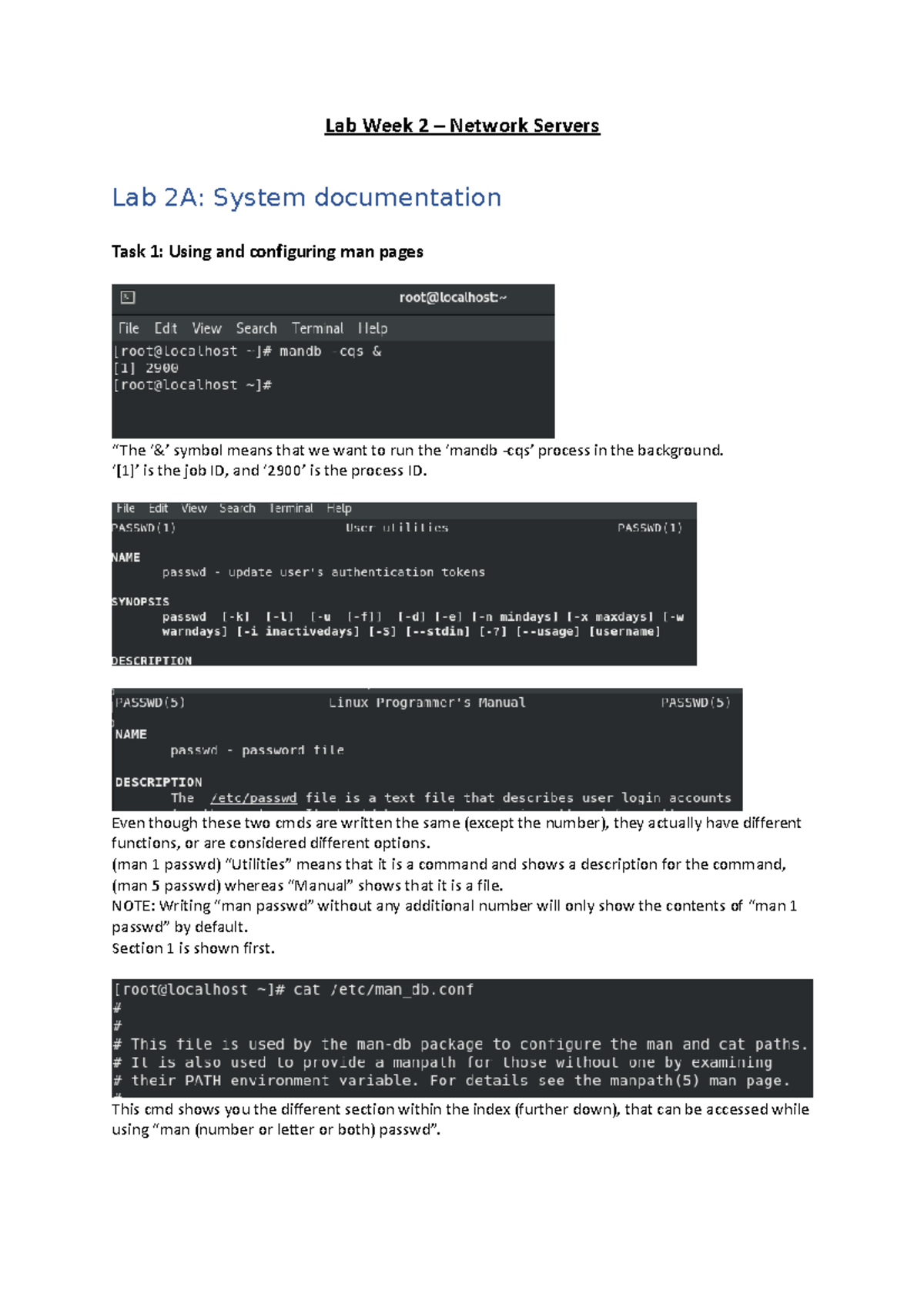 Lab Week 2 - Network Servers - Lab Week 2 – Network Servers Lab 2A ...