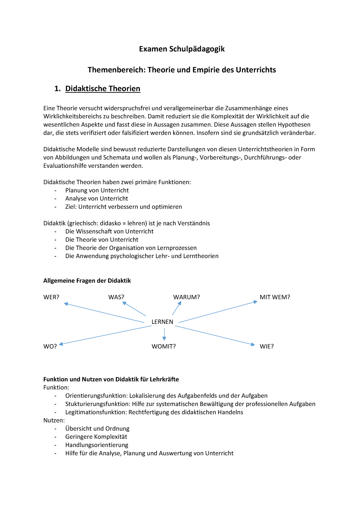 Schulpad Theorie Des Unterricht Studocu