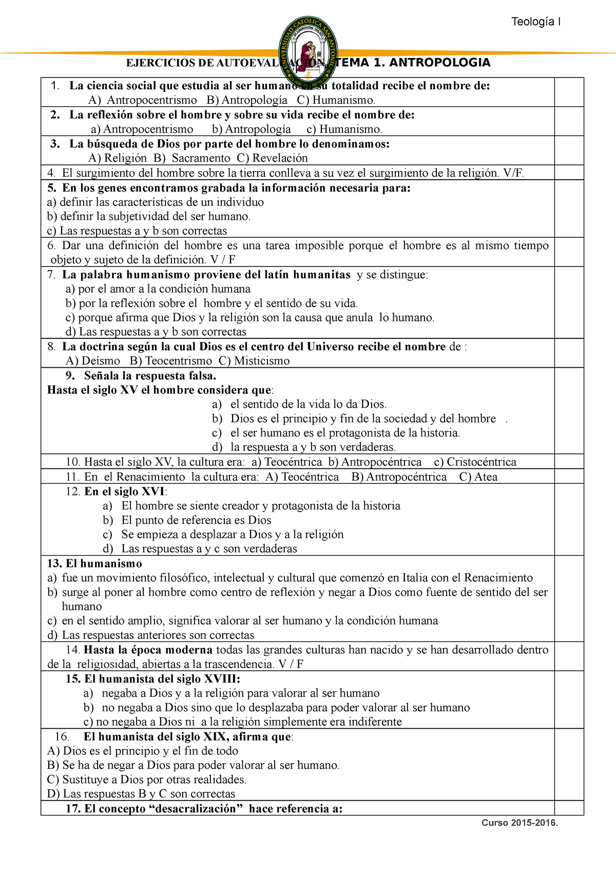 Ejercicios+autoevaluación+tema+1 Preguntas Tipo Examen - Teología I ...