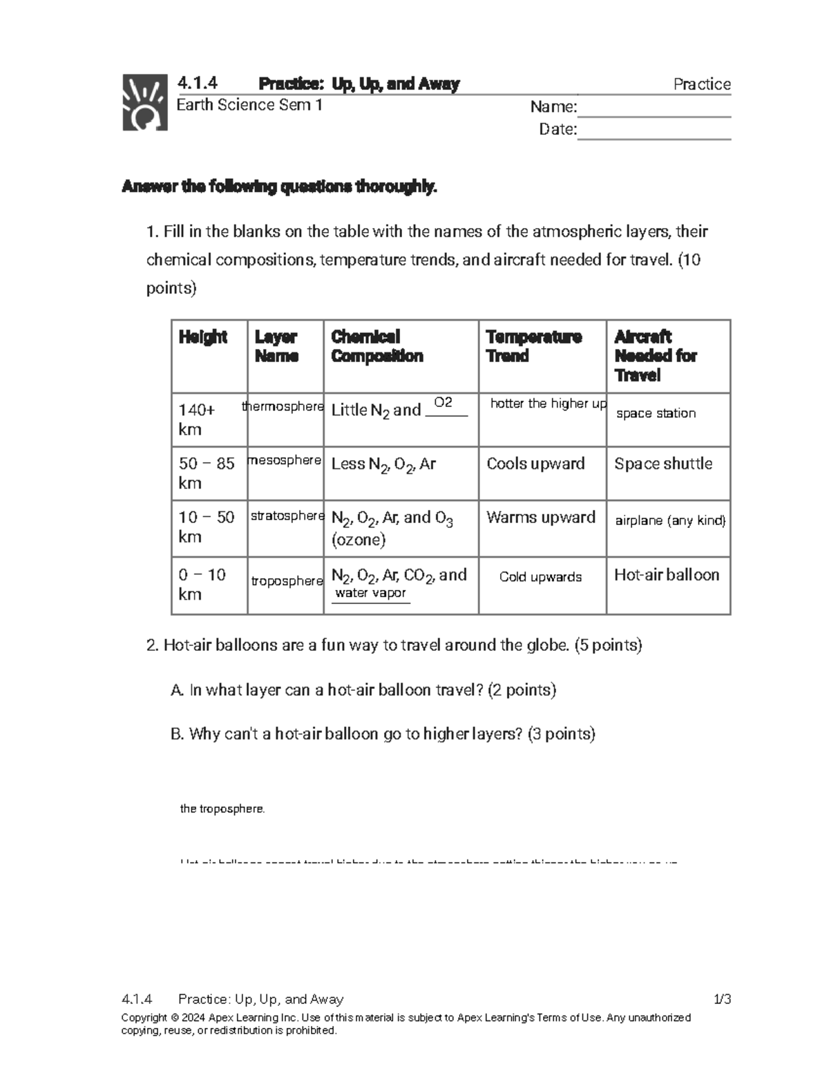 4.1.4 Practice - SCI Completed Up, Up, and Away (Practice) - Practice ...