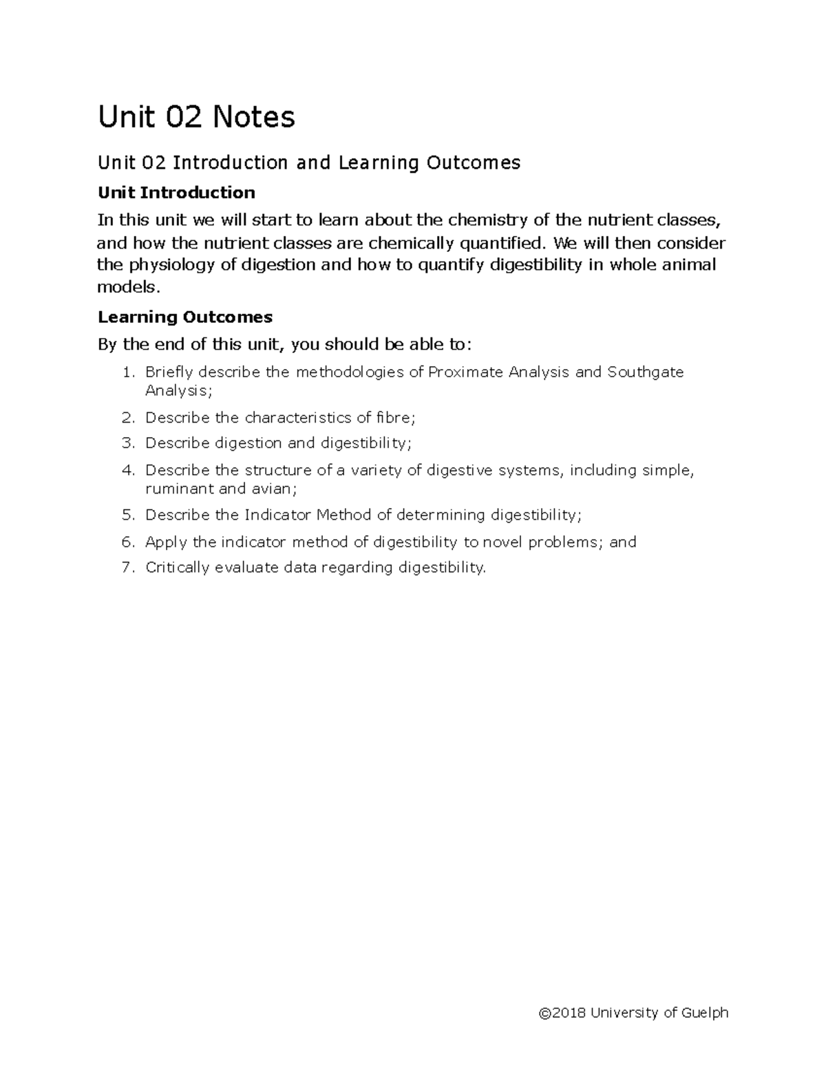 Unit 2 Notes - Unit 02 Notes Unit 02 Introduction And Learning Outcomes ...