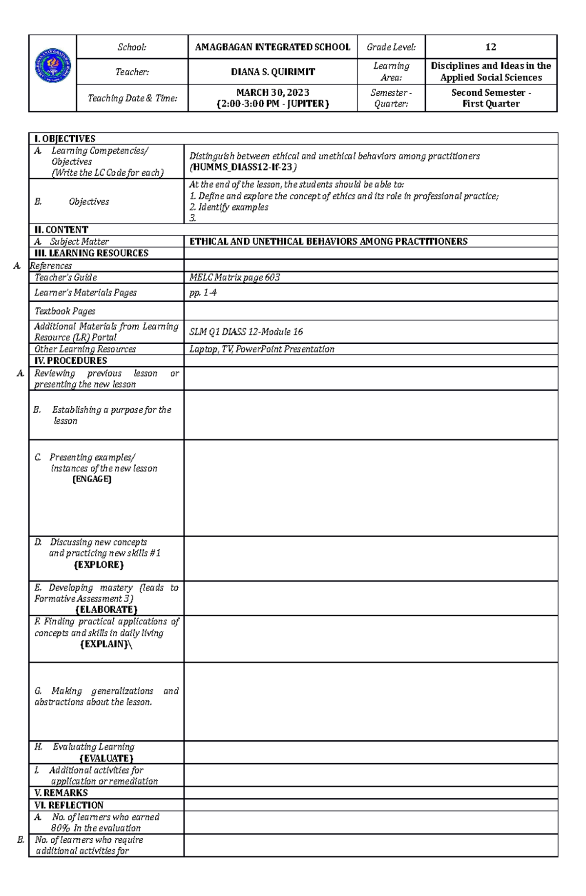 Final-COT-1 - for assessment - School: AMAGBAGAN INTEGRATED SCHOOL ...