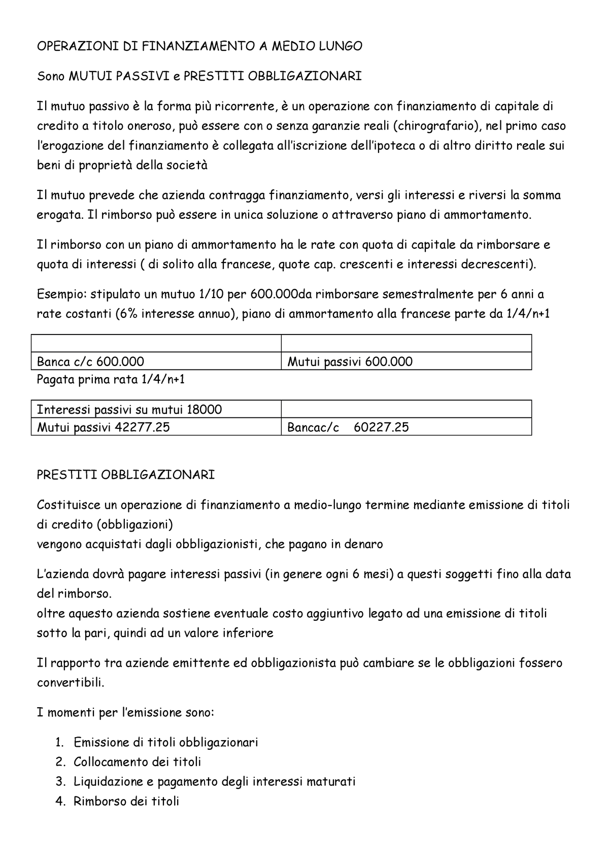 mutuo alla francese -MATEMATICA FINANZIARIA