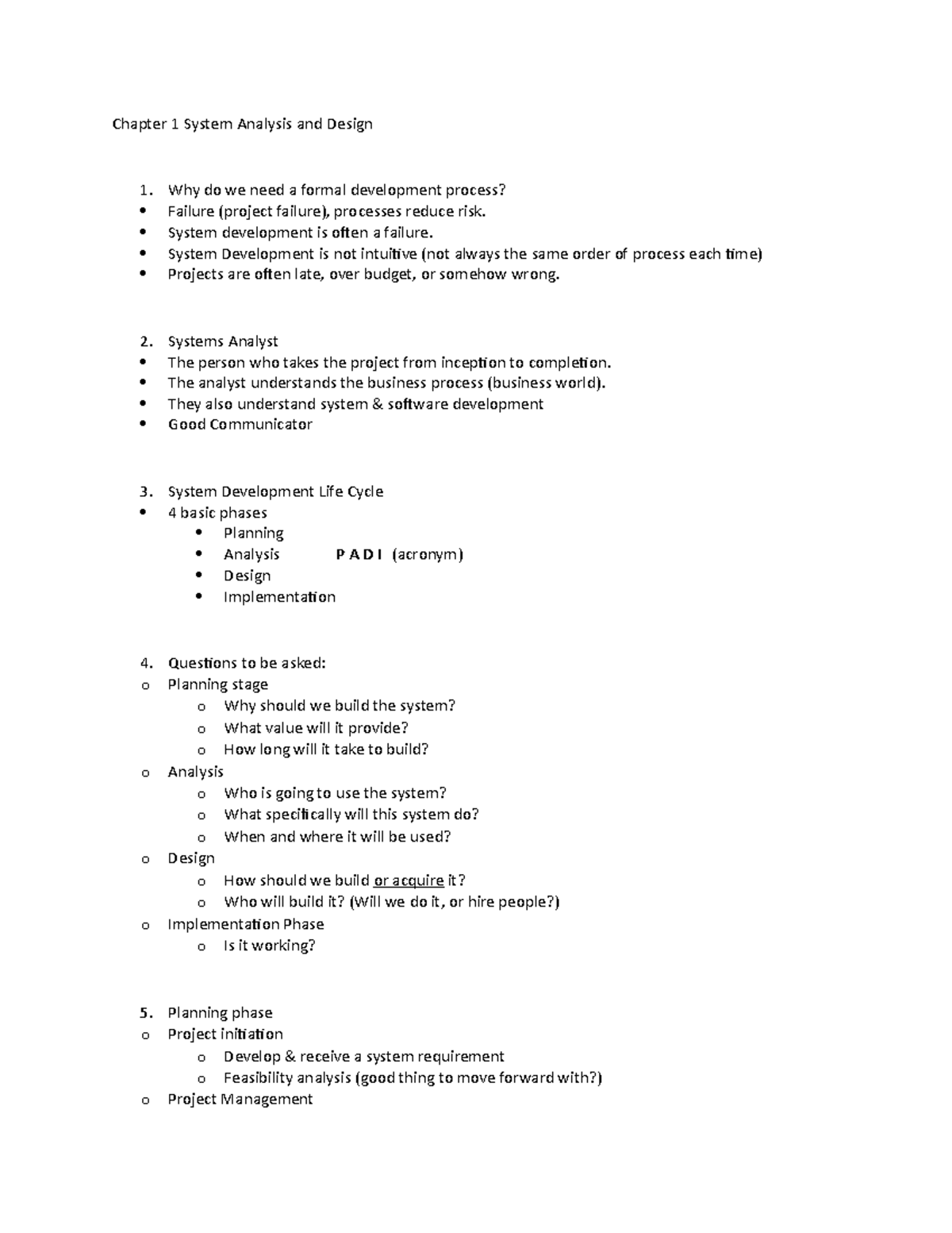 Chapter 1 System Analysis And Design - Chapter 1 System Analysis And ...