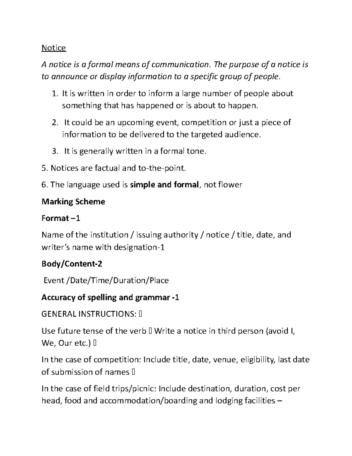 Notice - Notice A notice is a formal means of communication. The ...