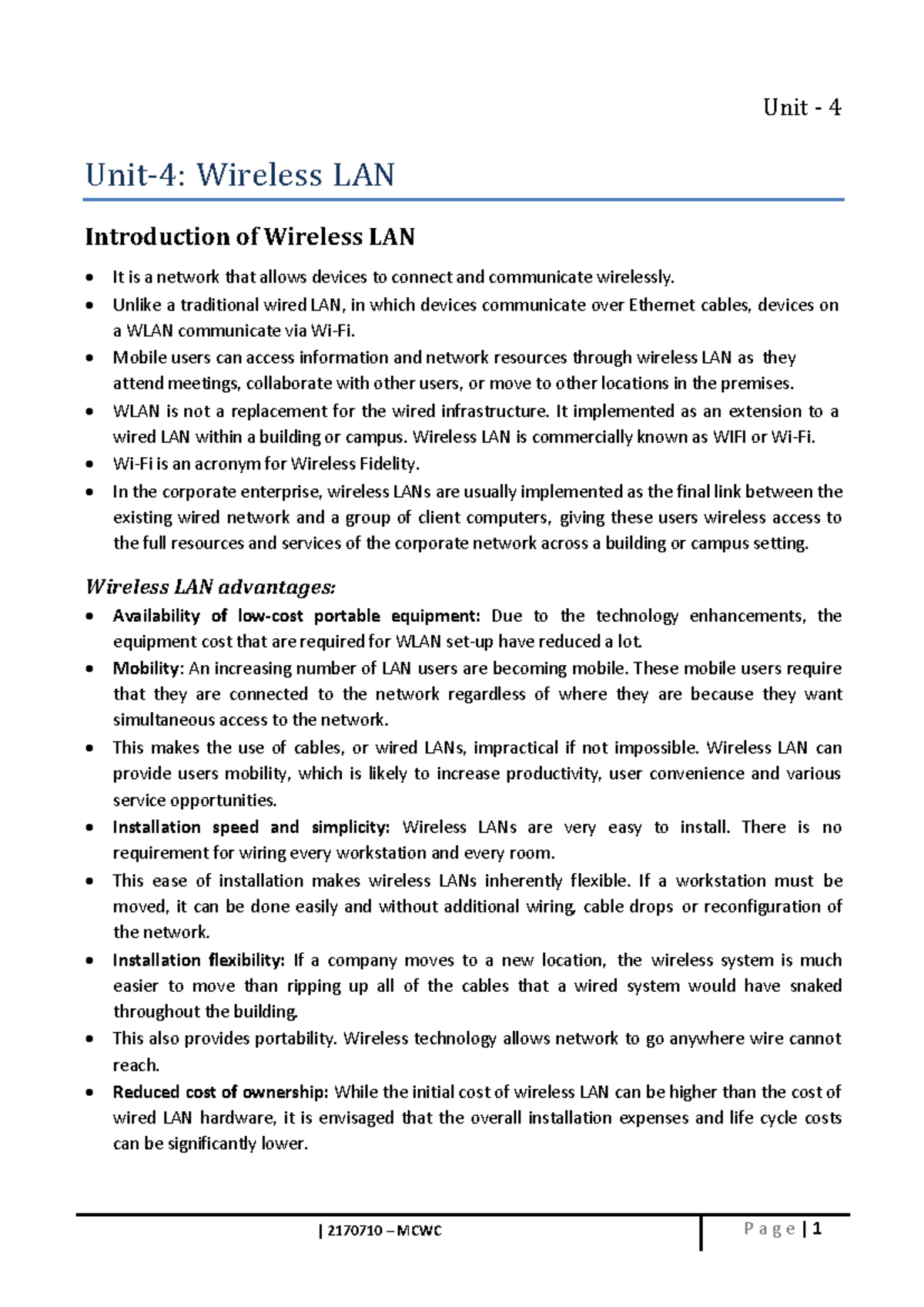 2170710 Mobile Computing And Wireless Communication-Notes PDF-Unit-4 ...